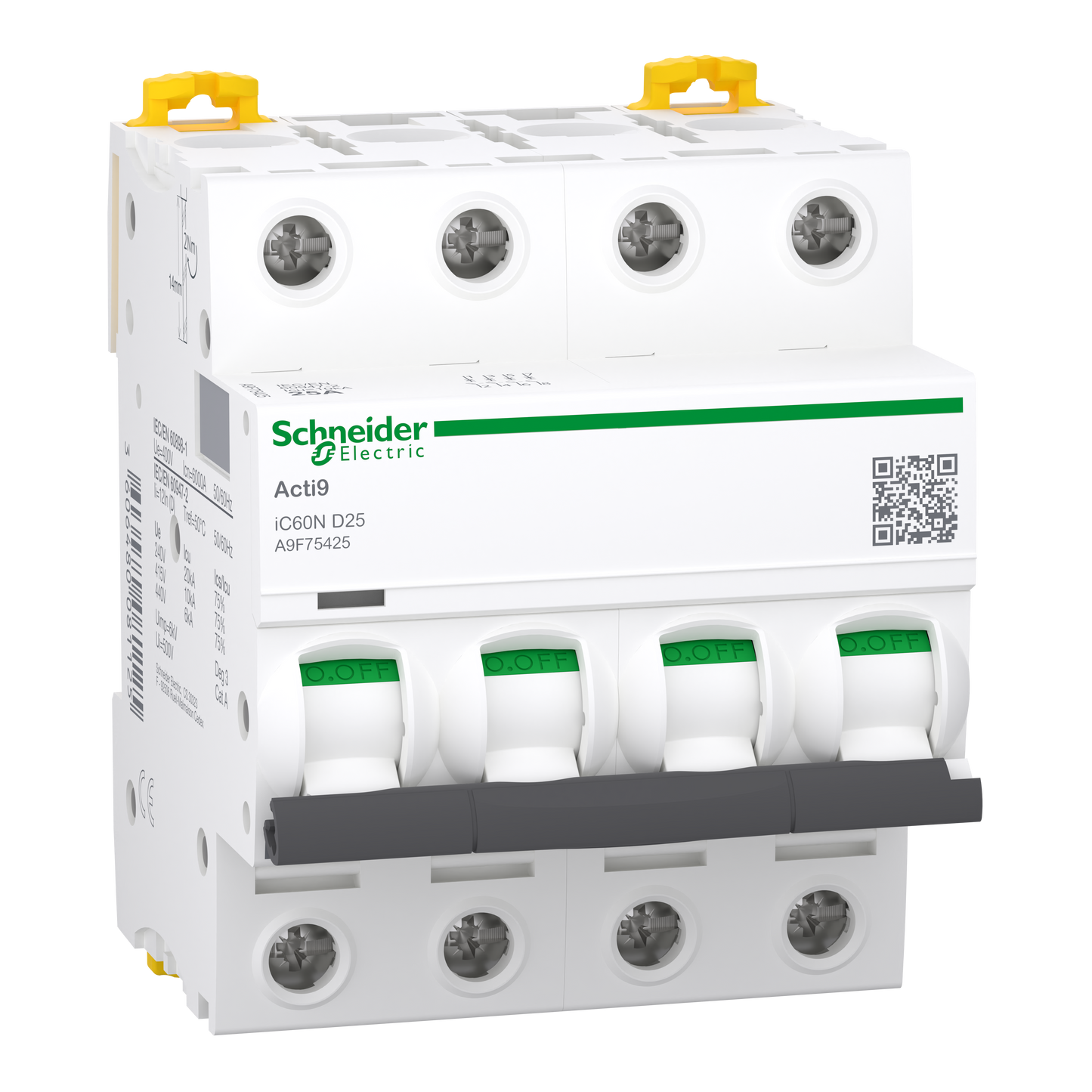 Schneider Electric-A9F75425-Acti9 iC60N disj 4P 25A crbe D