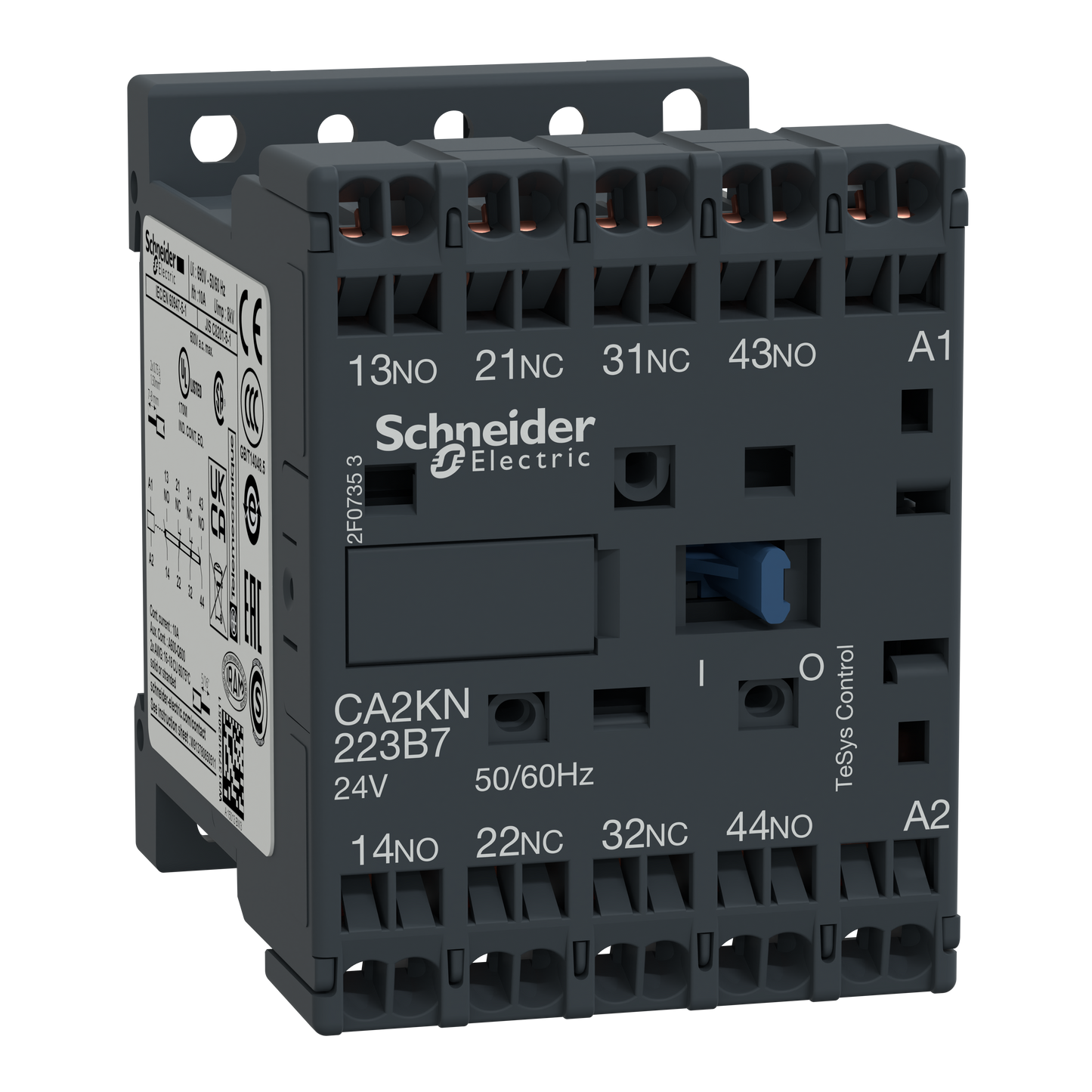 Schneider Electric-CA2KN223P7-TeSys CA2K - contacteur - 2F+2O - instantané - 10A - 230Vca