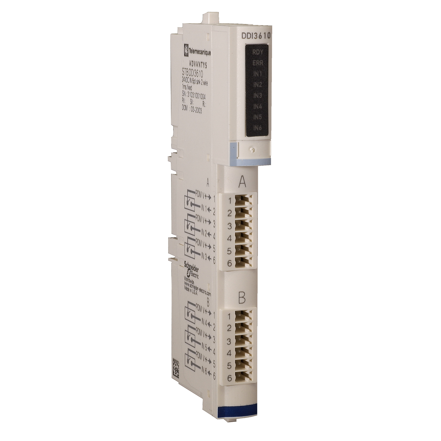 Schneider Electric-STBDDI3610K-24VDC IN 6PT KIT CONNS,BA
