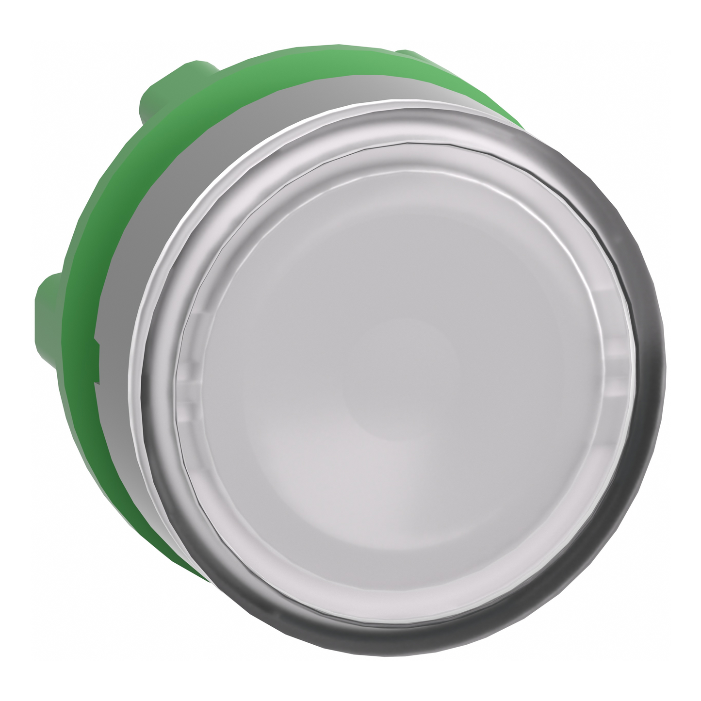 Schneider Electric-ZB5AW313C0-Harmony XB5 - tête bouton poussoir lumineux - Ø22 - col grise - blanc