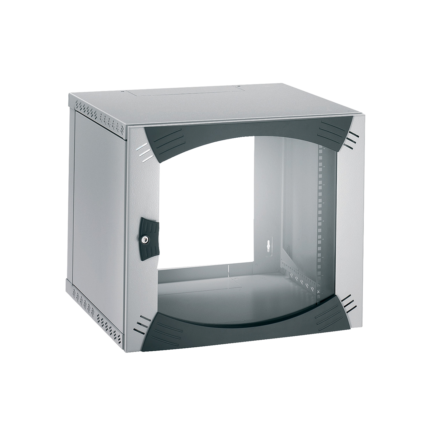 Schneider Electric-NSYOPB21U5F-Actassi Coffret mural OPB 21U L600 P500 châssis fixe 19P - porte vitrée - R7035
