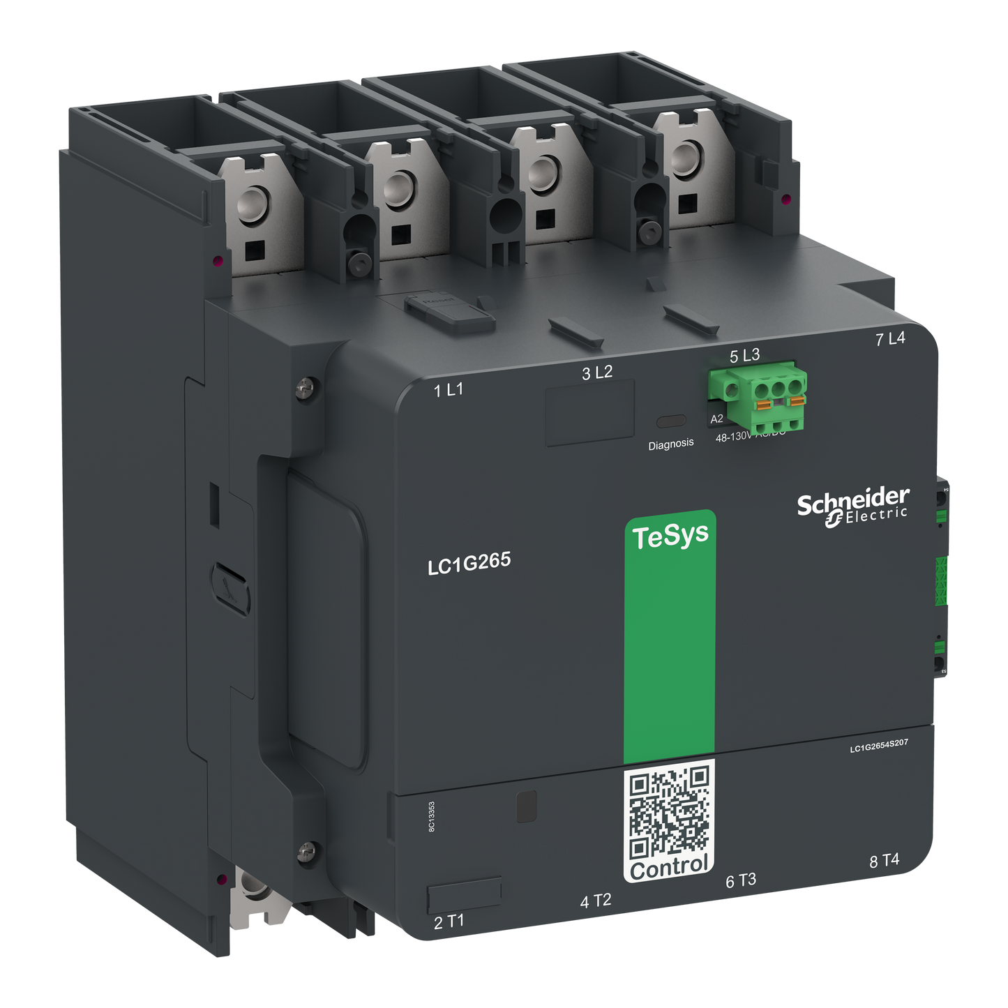 Schneider Electric-LC1G5004EHES207N-Contacteur TeSys LC1G 500A 440V 4P AC3 Standard 48-130V AC-DC  ferroviaire