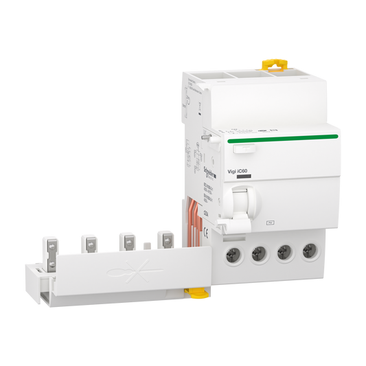 Schneider Electric-A9Q11425-Acti9 Vigi iC60 - Bloc diff 400Vca (Ph/Ph) - 4P - 25A - 30mA - Type AC