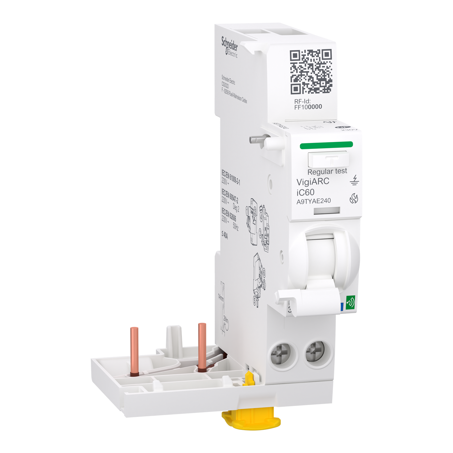 Schneider Electric-A9TYAE240-Acti9 Active  iC60 module détecteur arc différentiel 30mA ASI connecté 2P 40A