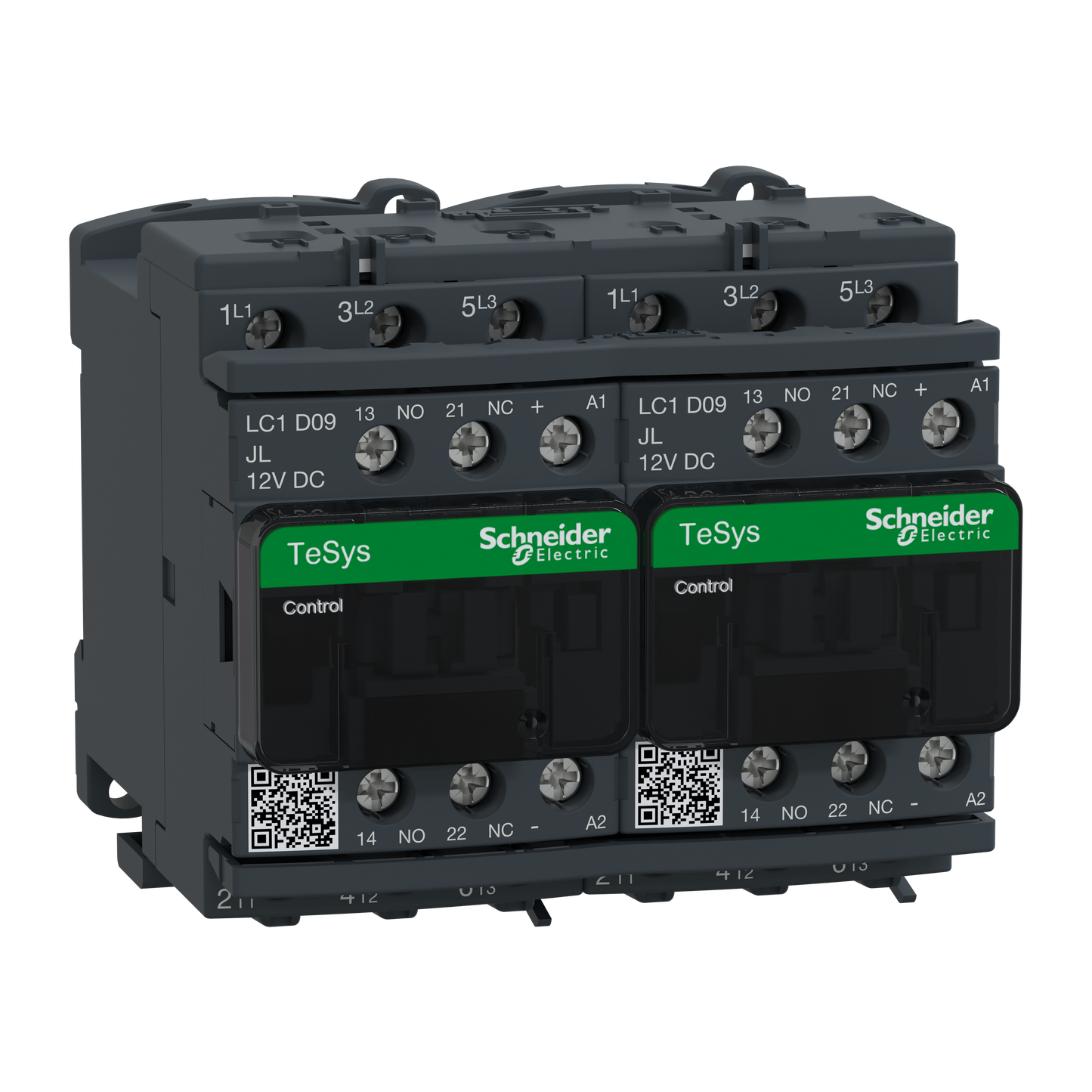 Schneider Electric-LC2D09JL-TeSys LC2D - contacteur inverseur - 3P - AC-3 440V - 9A - bobine 12Vcc