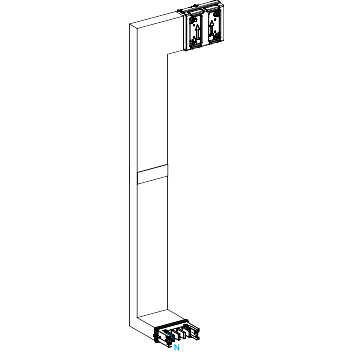 Schneider Electric-KSA400DMCK41F-Canalis KSA - coude mult. coupe feu 400A -vers bas & gauche-A&C=250mm-B=700-1200