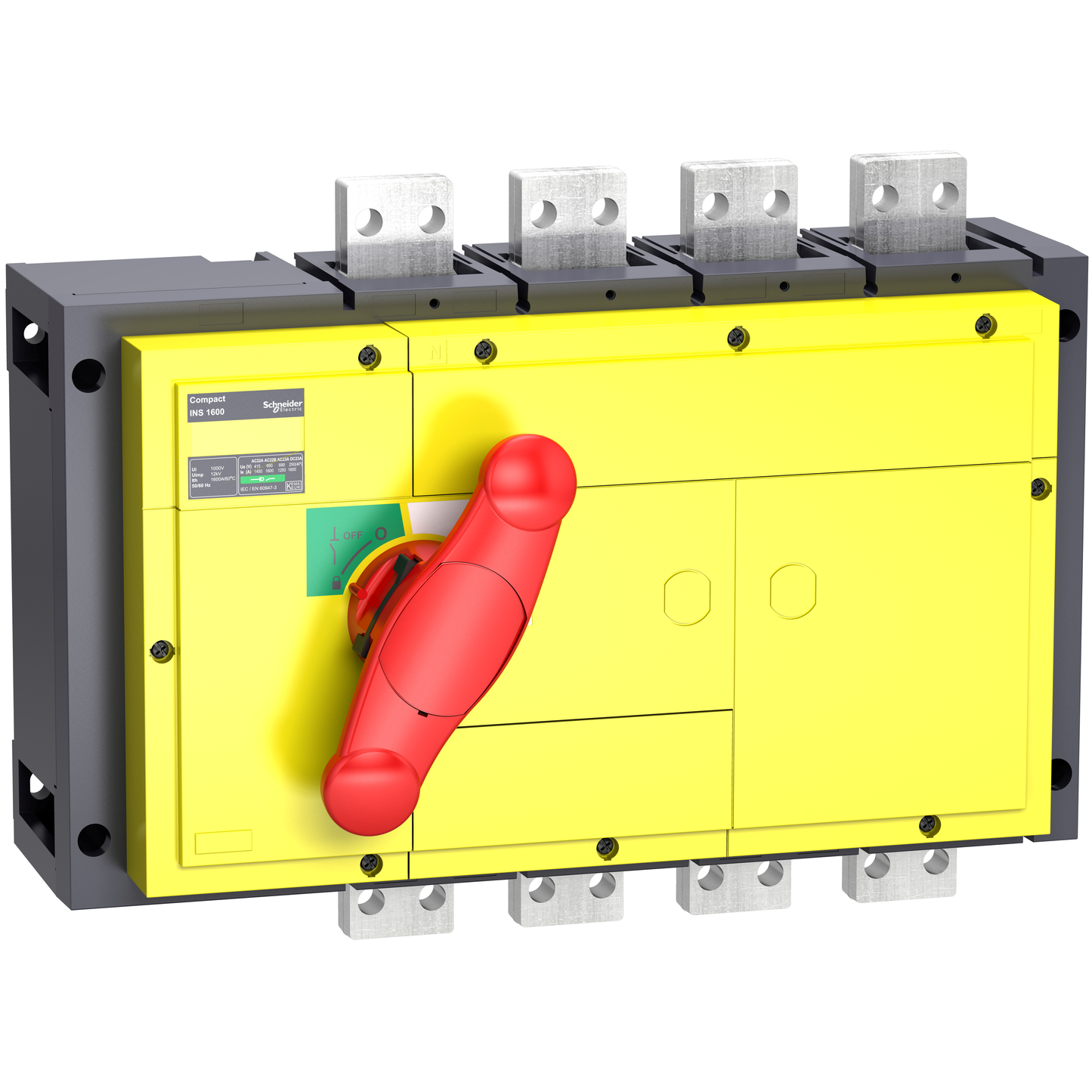 Schneider Electric-31349-ComPact INS - InterPact - interrupteur sectionneur INS1250 - 1250A - 4P - jaune