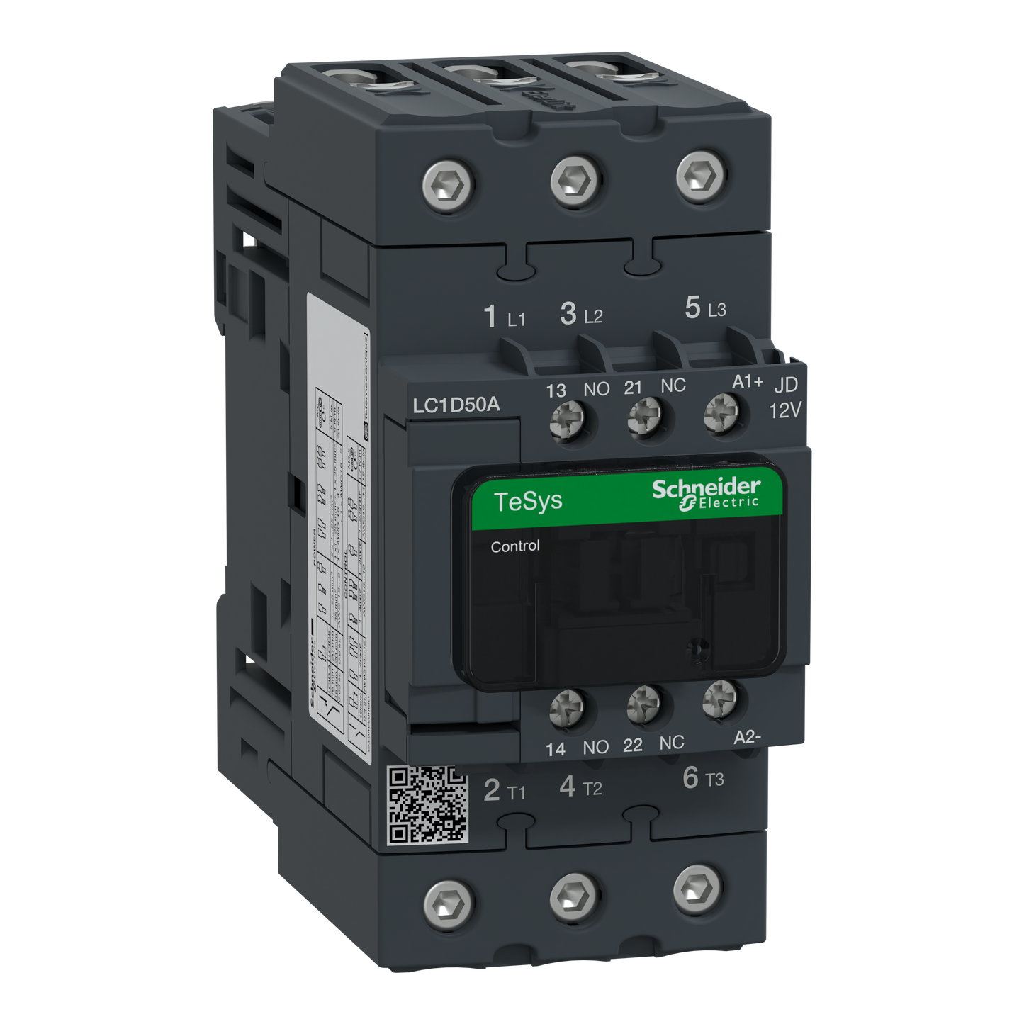 Schneider Electric-LC1D50AJD-TeSys LC1D - contacteur - 3P - AC-3 440V - 50A - bobine 12Vcc