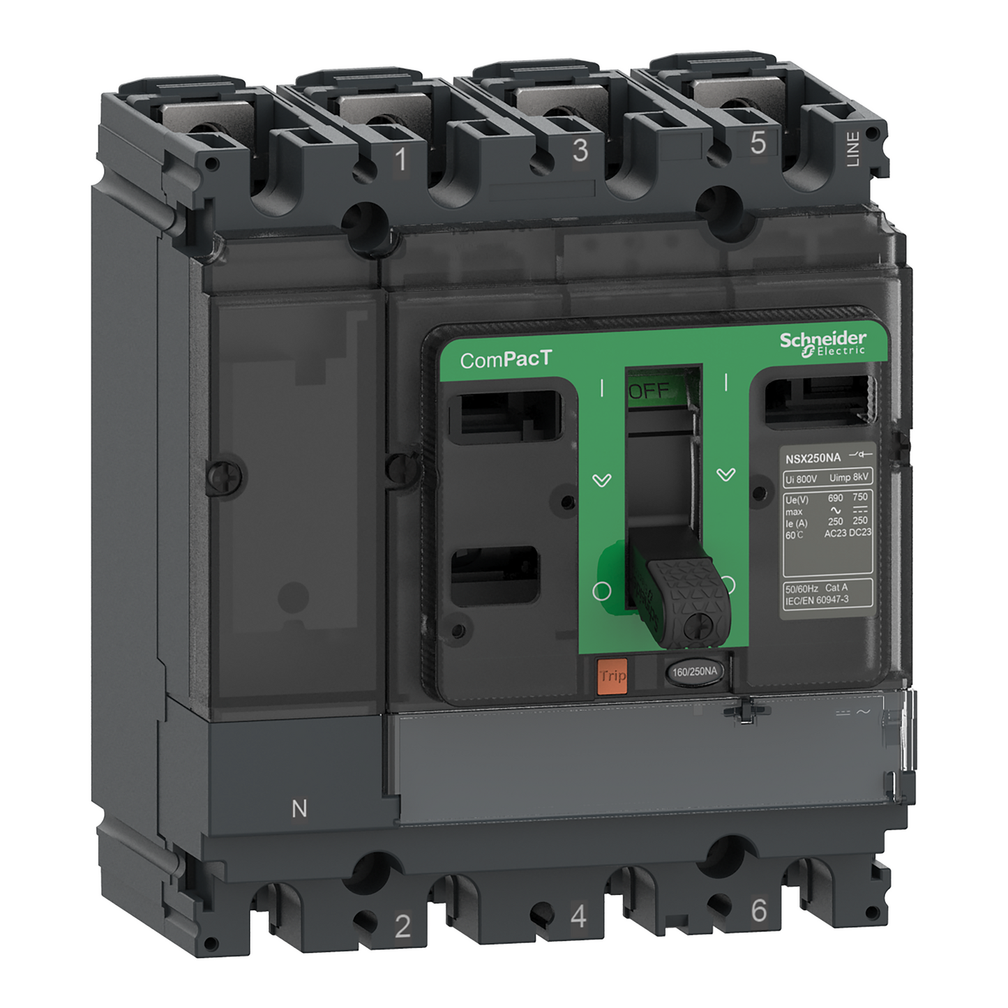 Schneider Electric-C164160S-ComPacT NSX160NA - Interrupteur-Sectionneur - 160A - 4P - montage fixe