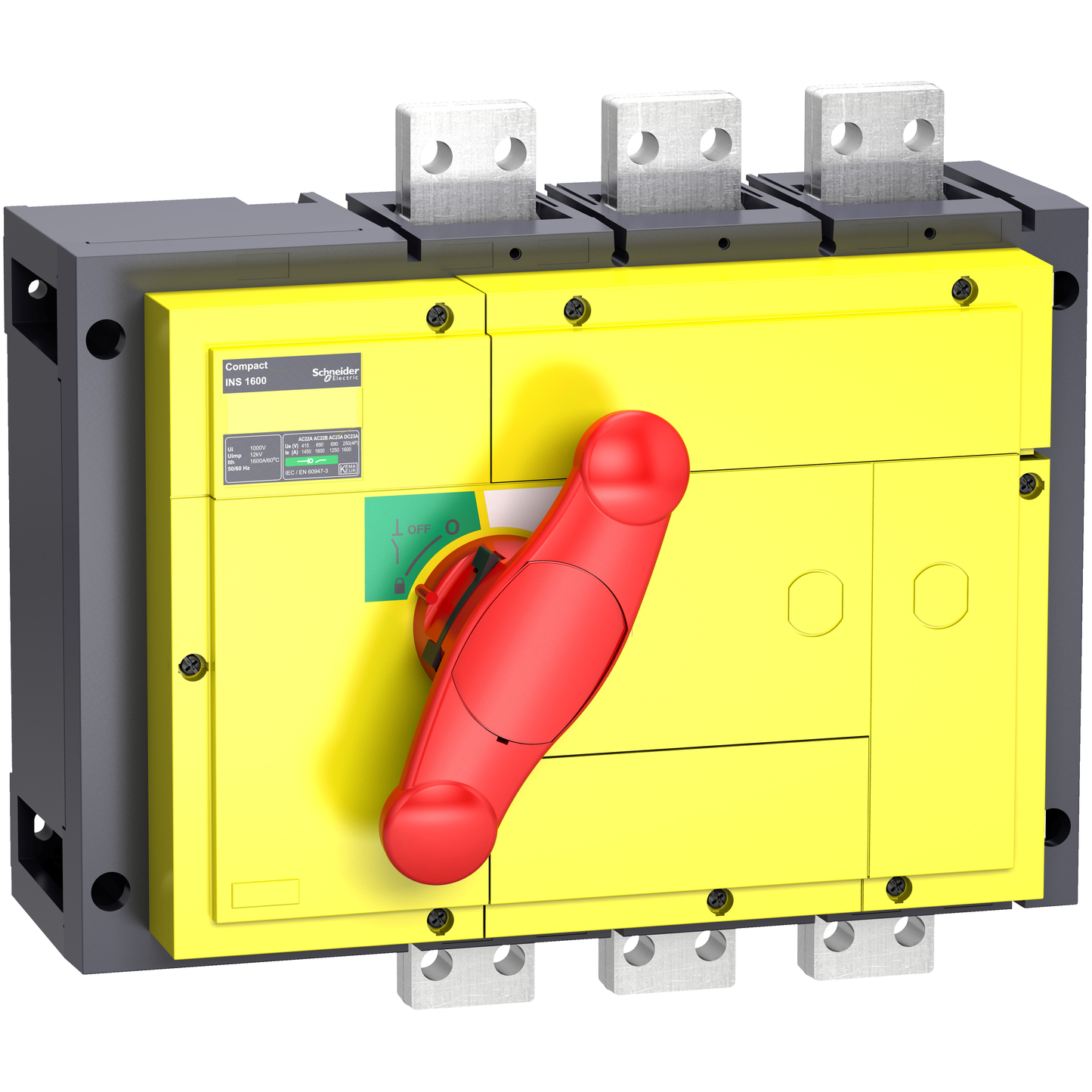 Schneider Electric-31346-ComPact INS - InterPact - interrupteur sectionneur INS1000 - 1000A - 3P - jaune