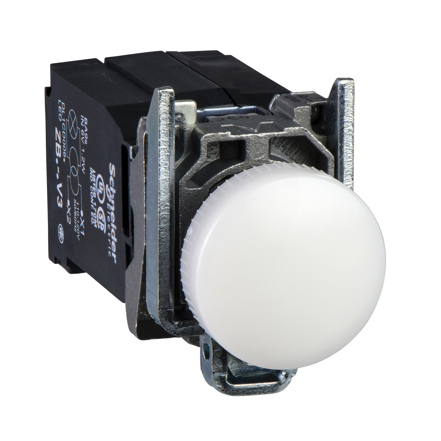 Schneider Electric-XB4BV31-Harmony XB4 - voyant lumineux BA9s - Ø22 - blanc - 120V - vis étrier