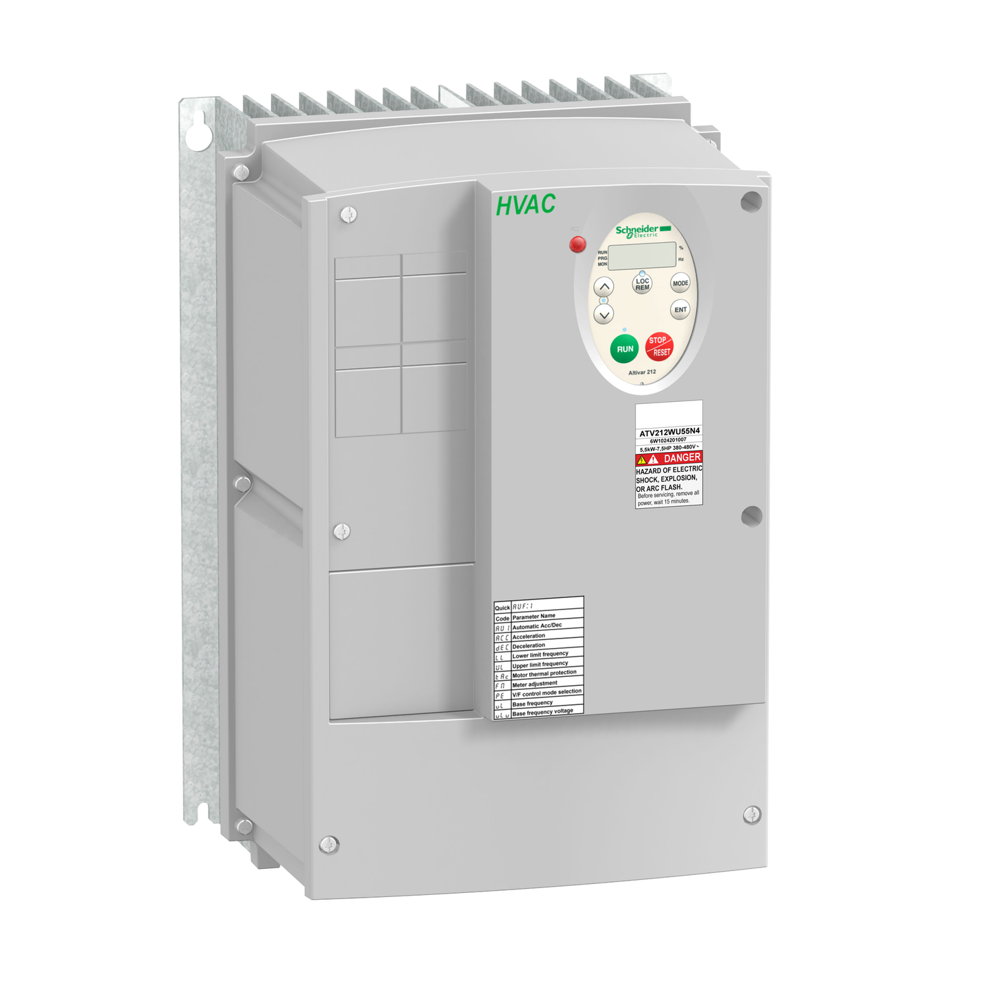 Schneider Electric-ATV212WU40N4-Altivar - ATV212 variateur de vitesse - 3ph - 4kW - 5hp - 480V - CEM - IP55
