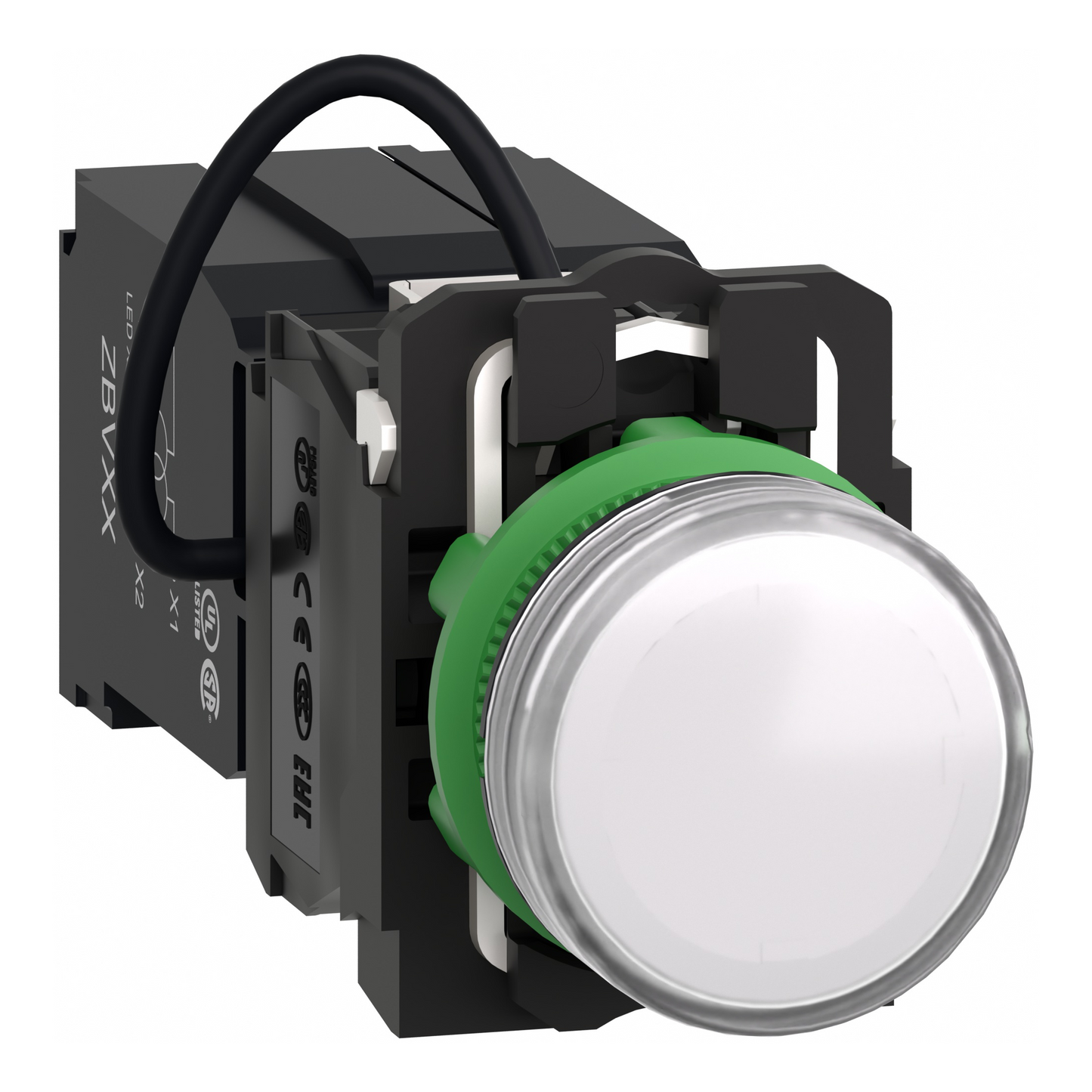 Schneider Electric-XB5AV5B1-Harmony XB5 - voyant lumineux DEL - Ø22 - blanc - alim transfo 400V - vis étrier