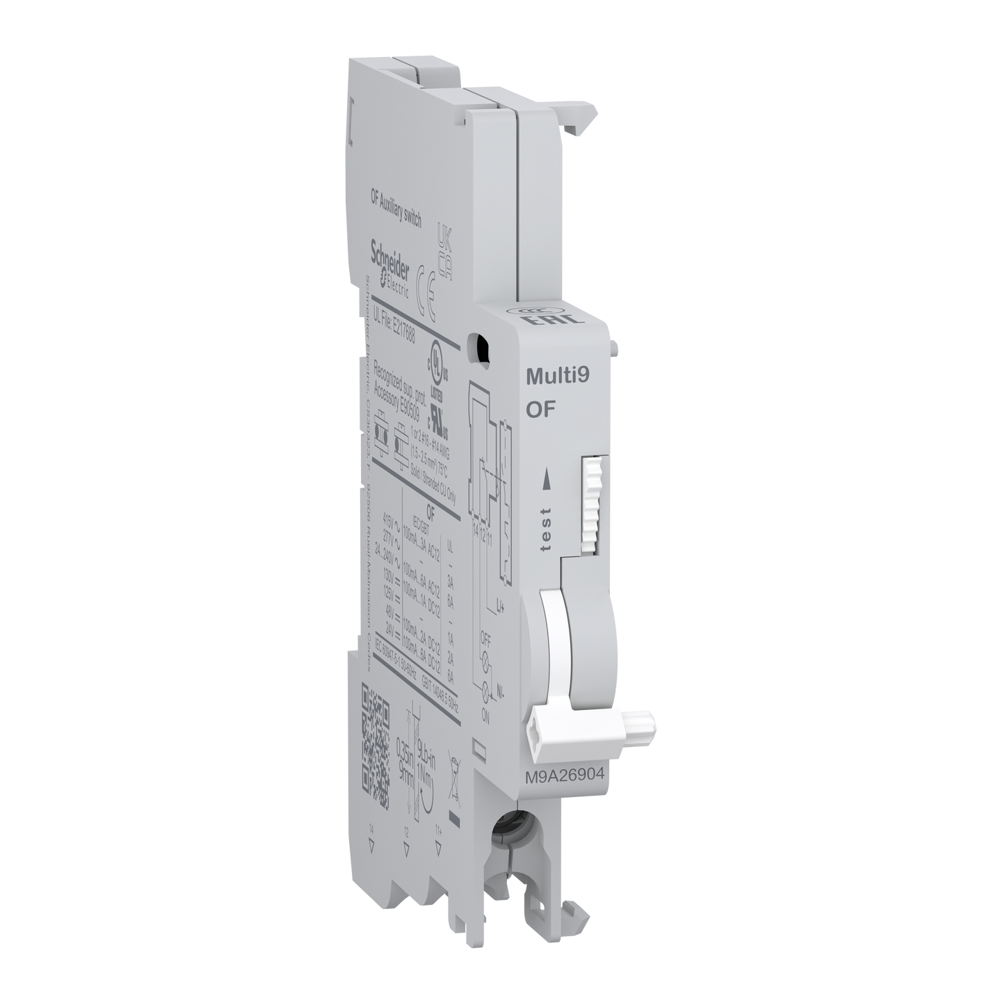 Schneider Electric-M9A26904-Multi9 contact Auxiliaire  1OF 100mA à 6A, AC-DC