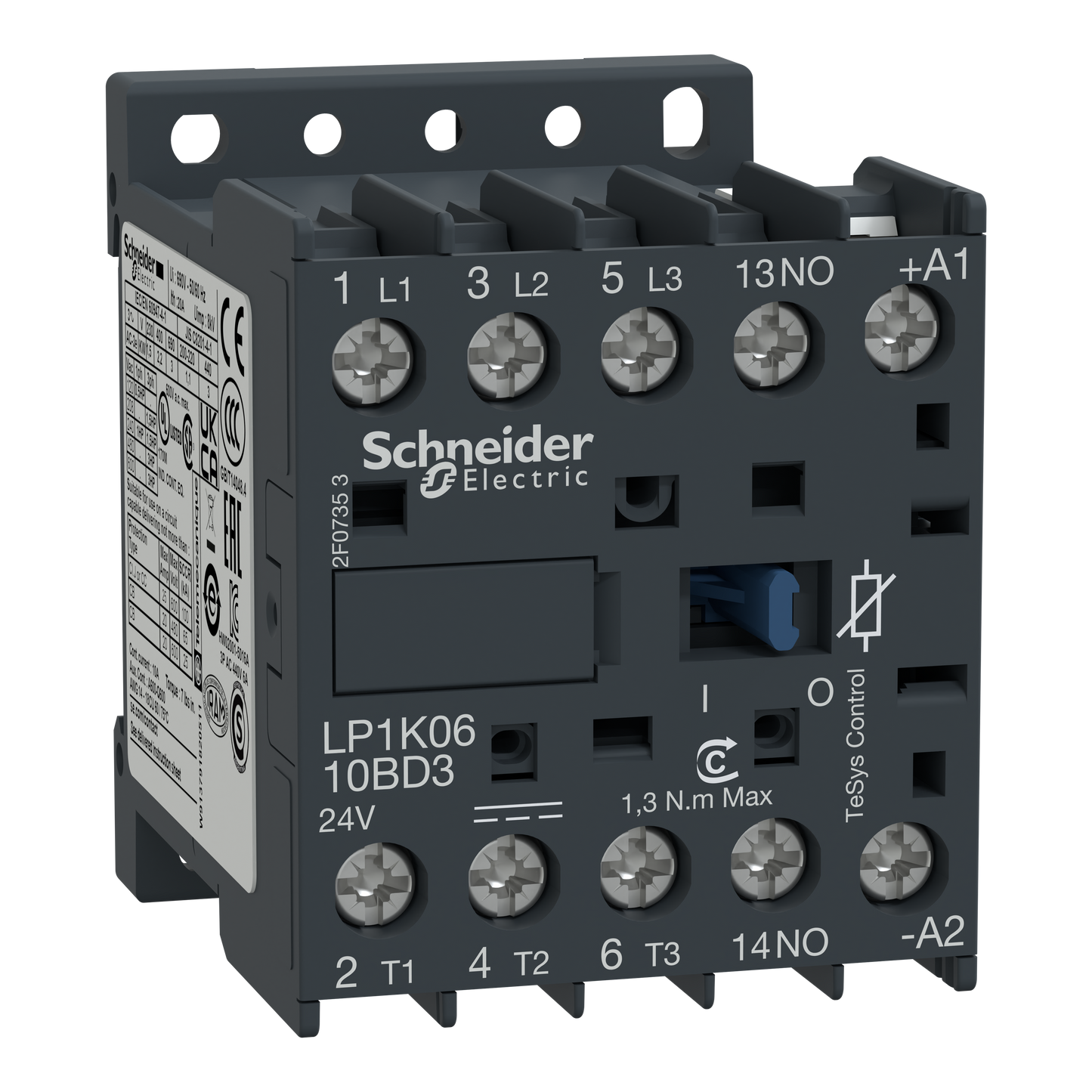 Schneider Electric-LP1K0910BD3-TeSys LP1K - contacteur - 3P - AC-3 440V - 9A - bobine 24Vcc