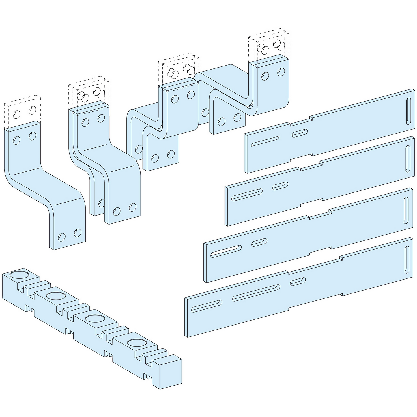 Schneider Electric-LVS04490-PrismaSeT P - Liaison aval JdB.V - MTZ1/16 - fixe - 4P