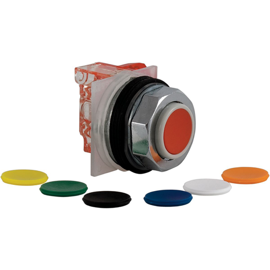 Schneider Electric-9001KR3UH13-Harmony 9001K - bouton-poussoir - choix 7 couleurs - Ø30 - à imp.dépassant - 1OF