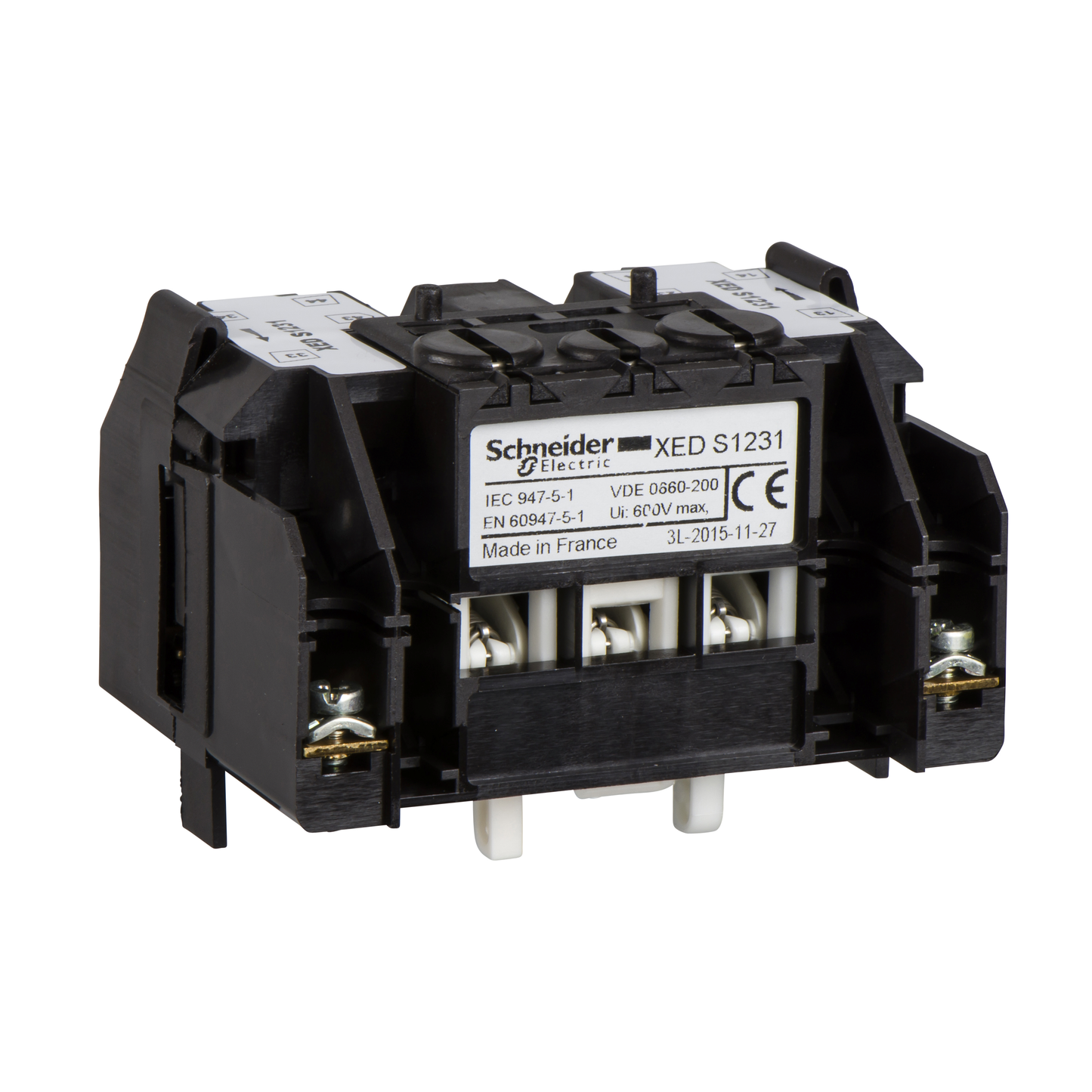 Schneider Electric-XEDS1231-Harmony - bloc de contact à rappel - 2F - montage frontal