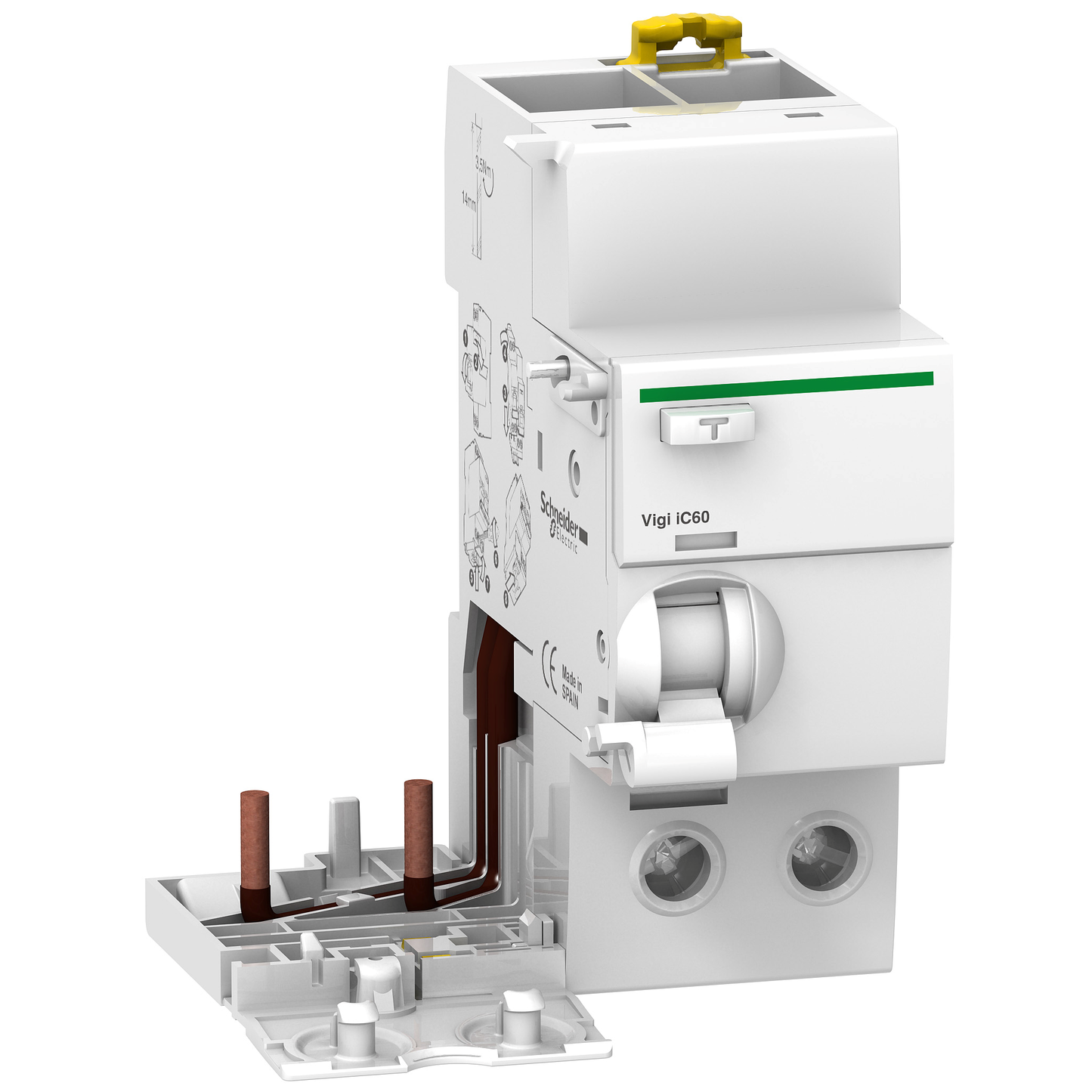Schneider Electric-A9V39263-Acti9 Vigi iC60 - Bloc diff. 230Vca à 400Vca - 2P - 63A - 1000mA - Type A-SI