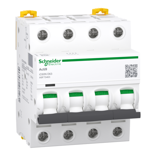 Schneider Electric-A9F75463-Acti9 iC60N disj 4P 63A crbe D