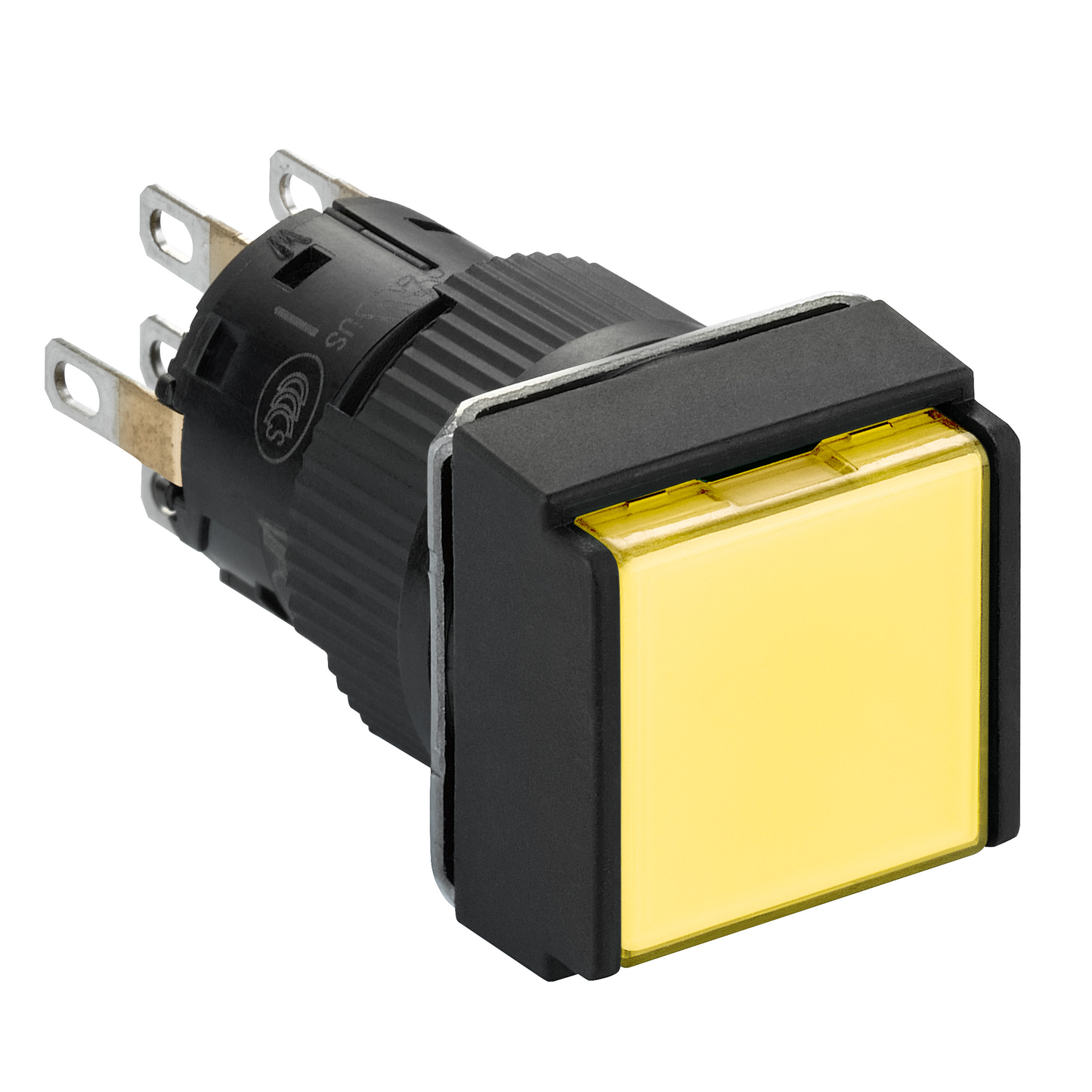 Schneider Electric-XB6ECW5B2P-Harmony XB6 - bouton-pous. lum. - Ø16mm - à imp. affleurant - 2OF - 24V - jaune