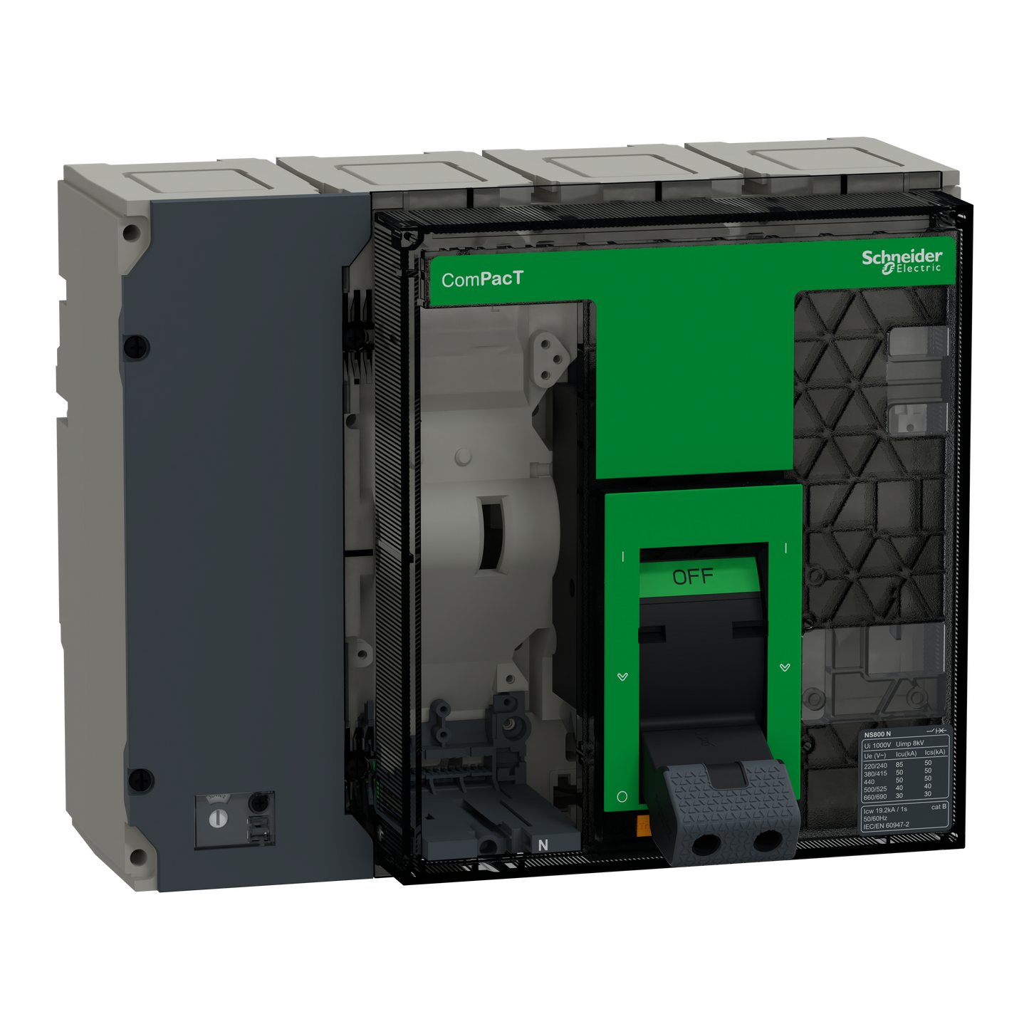 Schneider Electric-C080N4FM-ComPacT NS800N - bloc coupure ss déclencheur - 800A - 4P - 50kA - fixe manuel