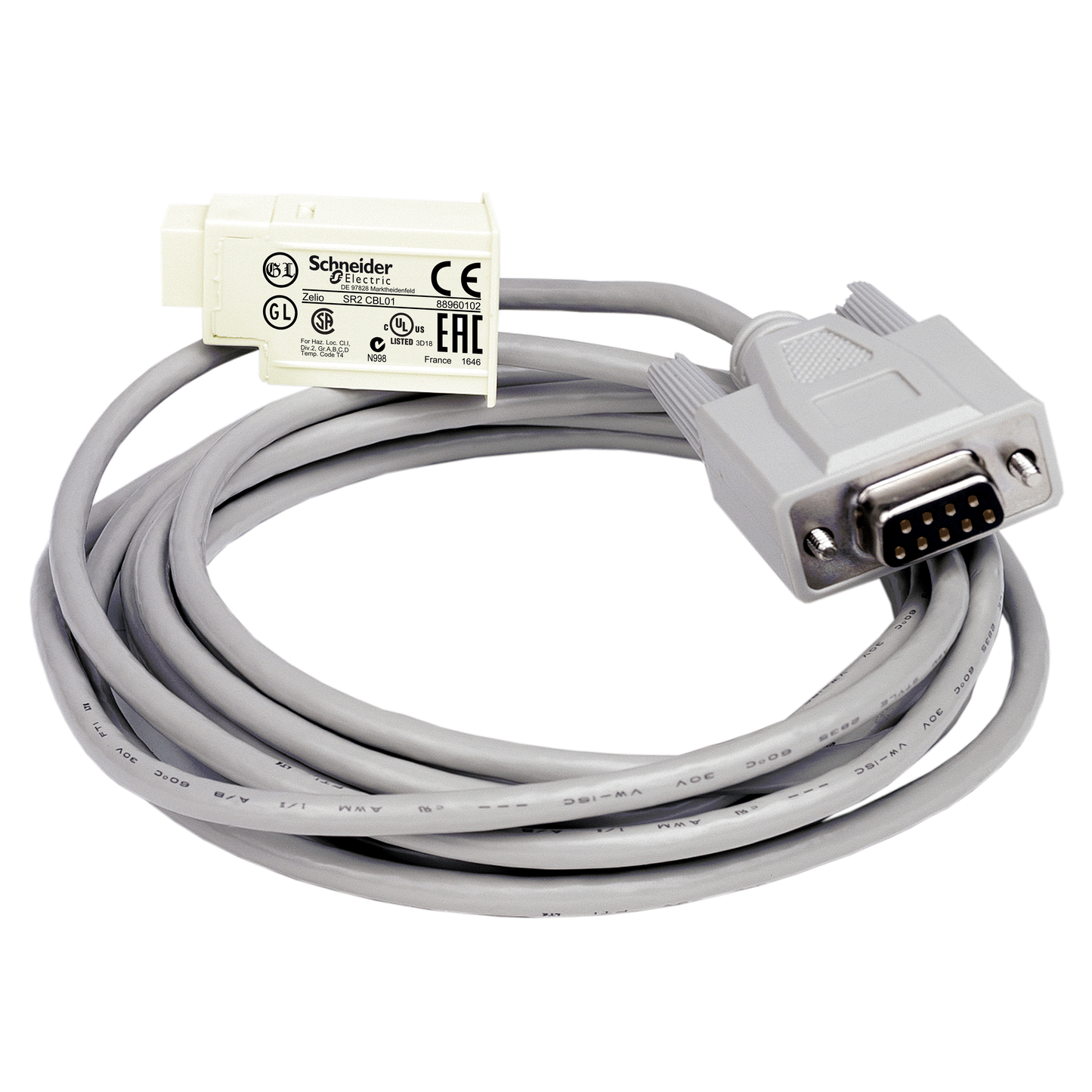 Schneider Electric-SR2CBL01-Zelio Logic - cordon de raccordement SUB-D 9 broches PC - 3m