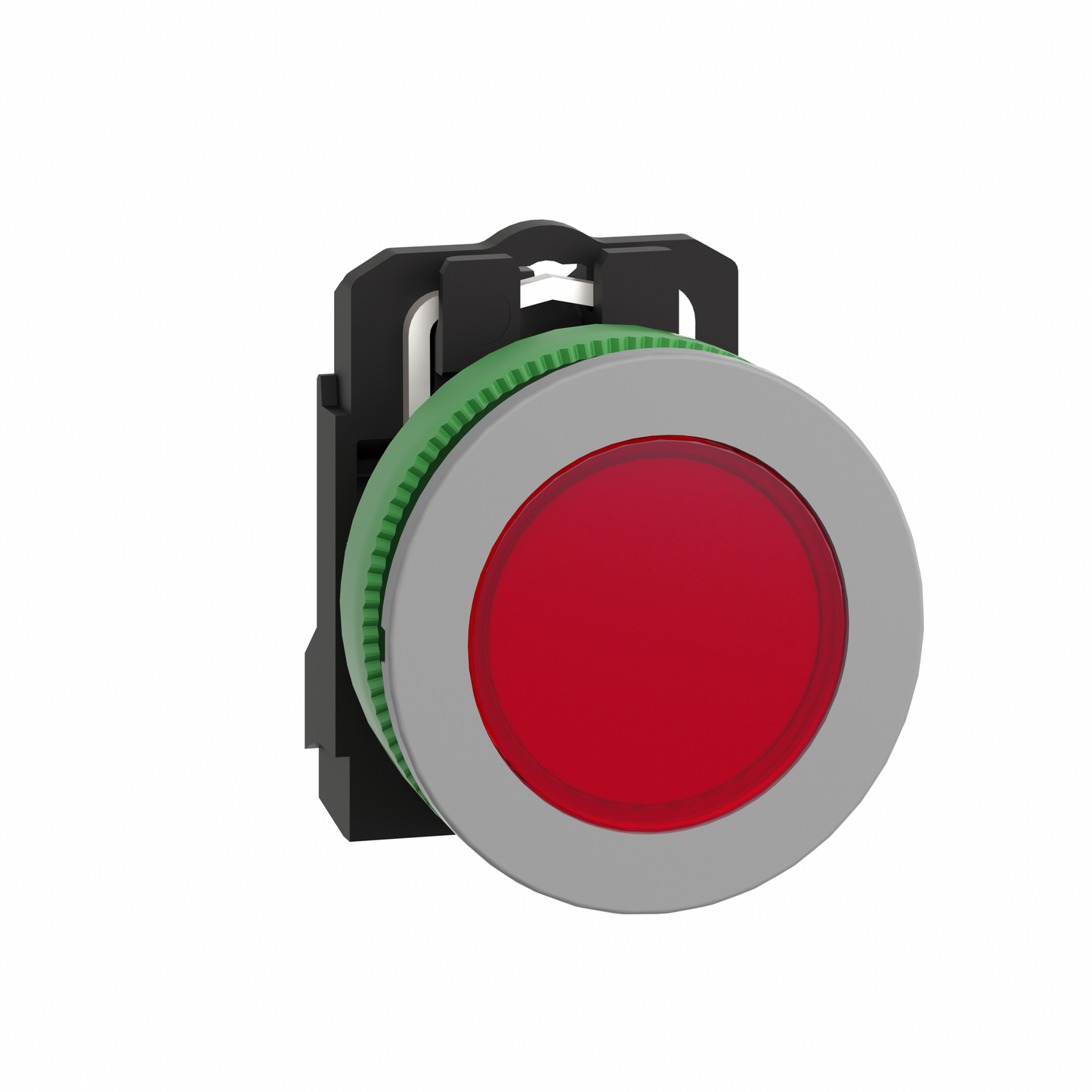 Schneider Electric-XB5FVB4C0-Harmony XB5 - voyant lumineux DEL - Ø22 - col flush grise - rouge - 24V - vis