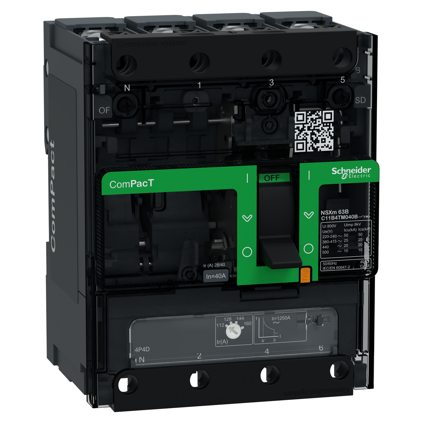 Schneider Electric-C11B4TM040B-NSXmB DISJ 4P4D TMD 40A COSSE