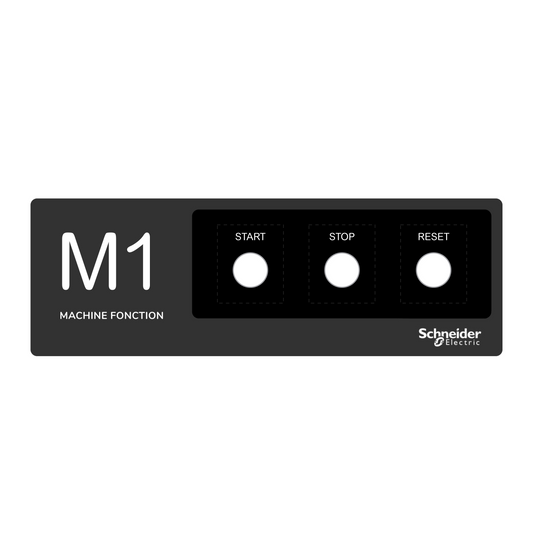 Schneider Electric-ZBYLECUST03-Harmony - plastron 300x100 - personnalisé via configurateur