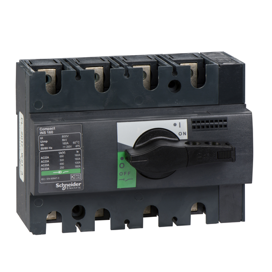 Schneider Electric-28913-ComPacT INS - Interrupteur sectionneur - INS160 4P 160A - poignée noire