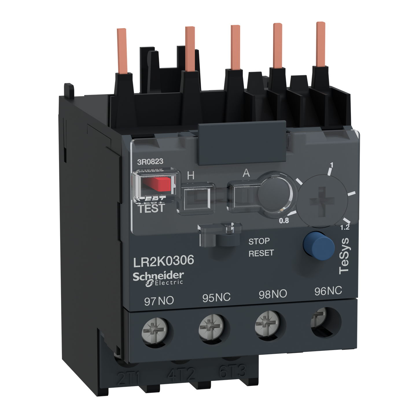 Schneider Electric-LR2K0306-TeSys LR - relais de protection thermique moteur - 0,8..1,2A - classe 10A