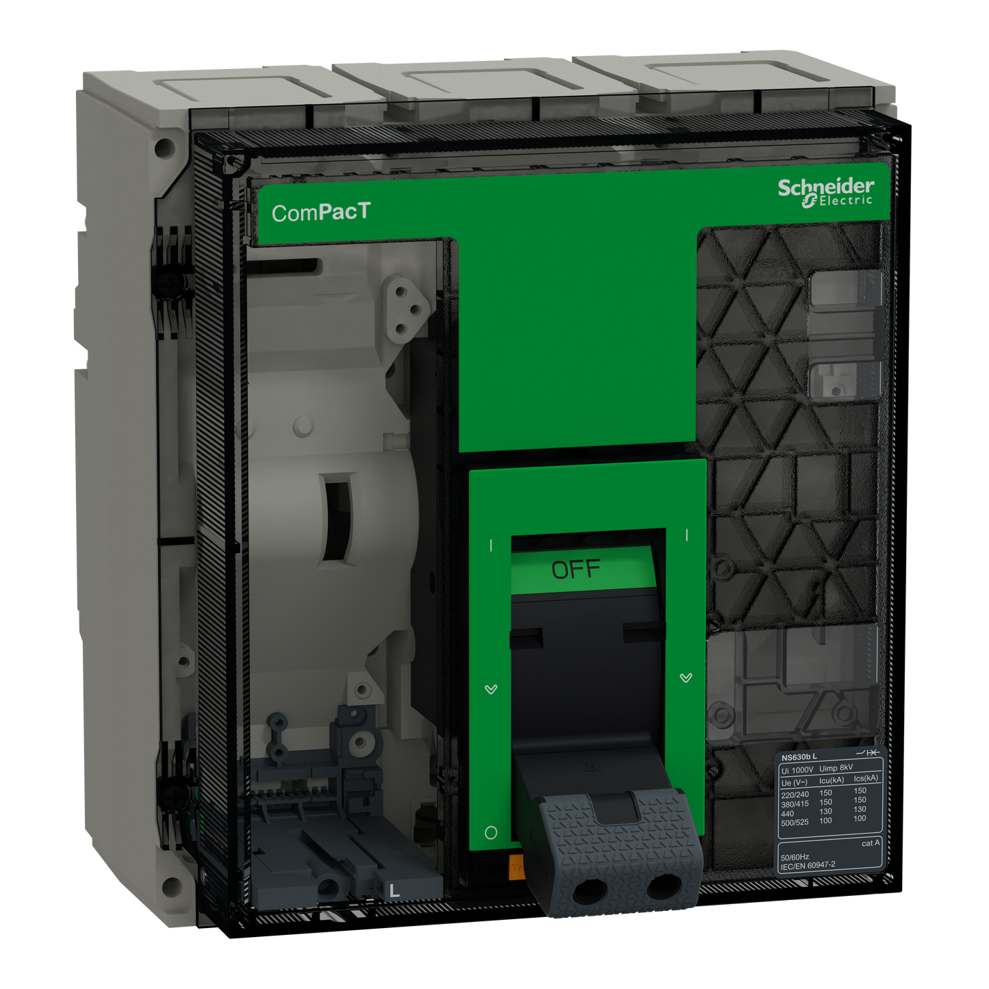 Schneider Electric-C063L3FM-ComPacT NS630L - bloc coupure ss déclencheur - 630A - 3P - 150kA - fixe manuel