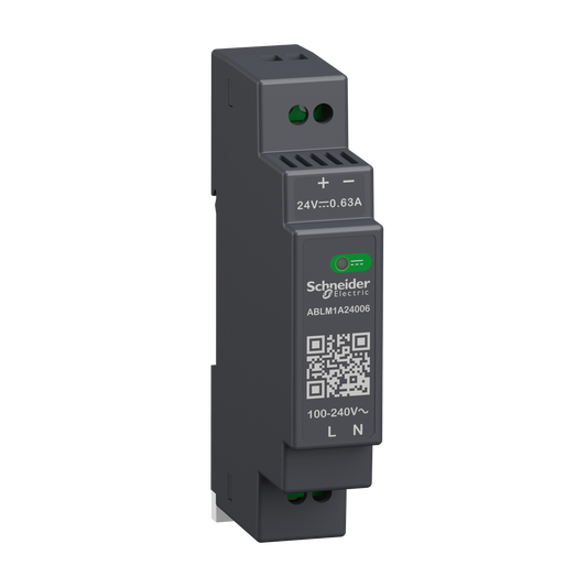 Schneider Electric-ABLM1A24006-Modicon ABL - alimentation à découpage - 0,6A - 100à240Vca mono/biphasé - 24Vcc