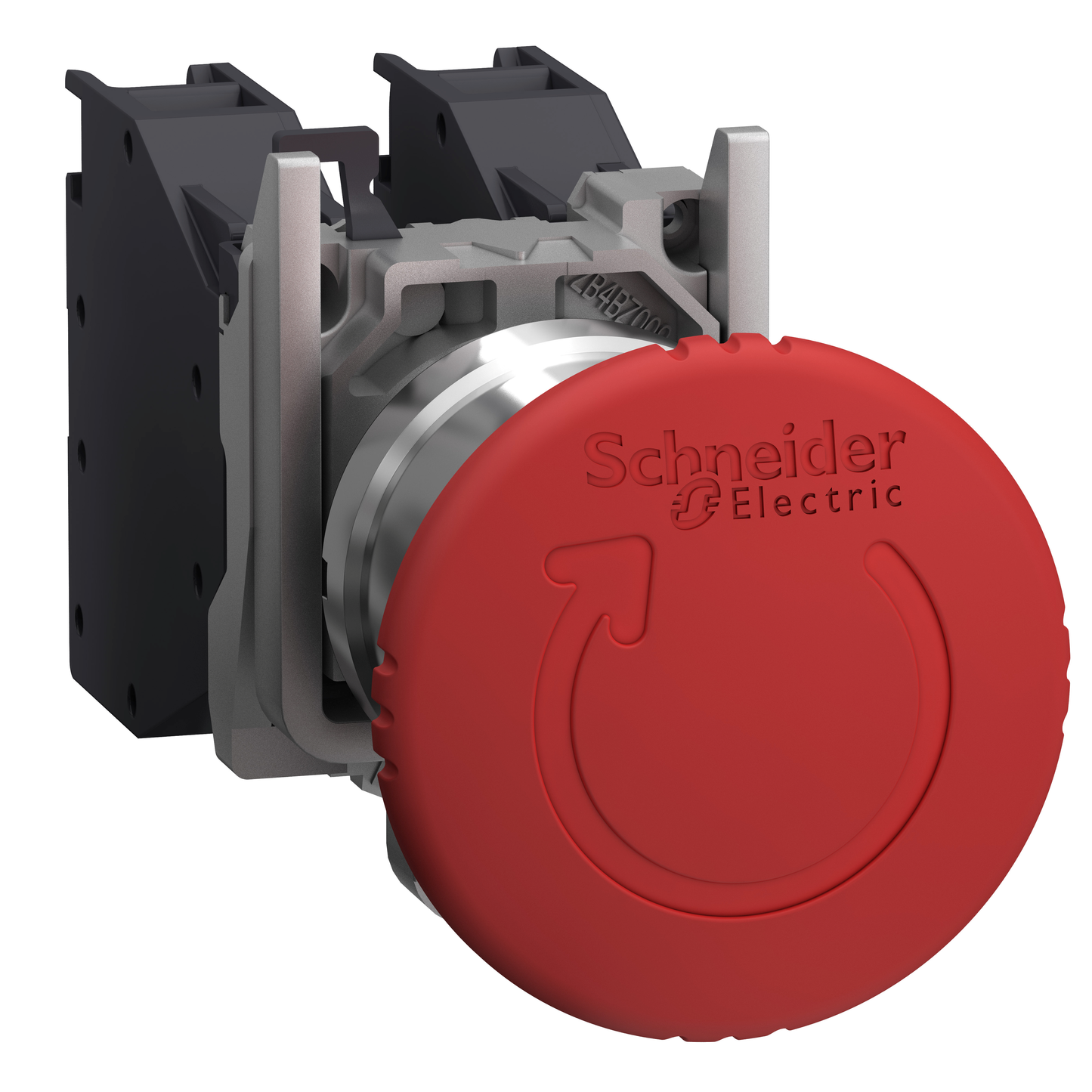 Schneider Electric-XB4BS8445GEX-Harmony XB4 - arrêt urgence Atx gaz - Ø40 - pousser tourn - rouge - 1O+1F - vis