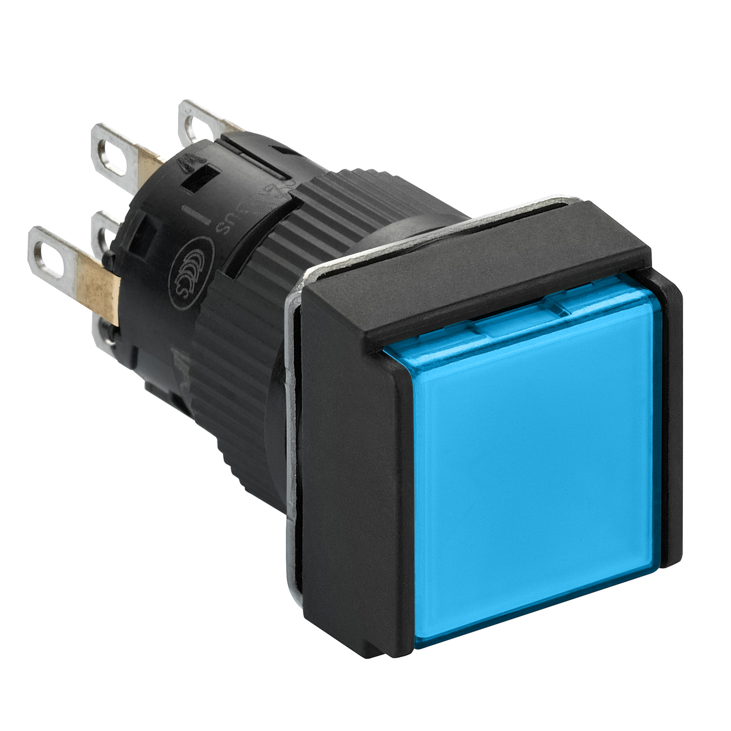 Schneider Electric-XB6ECW6B2P-Harmony XB6 - bouton-pous. lum. - Ø16mm - à imp. affleurant - 2OF - 24V - bleu