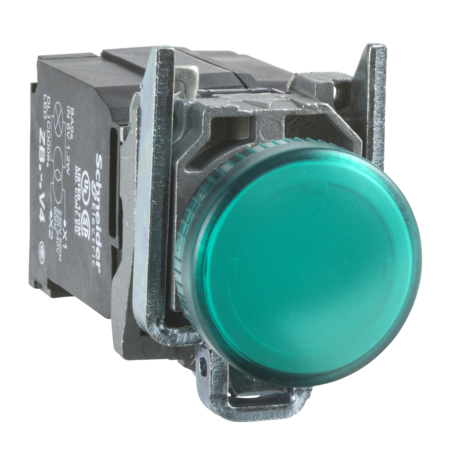 Schneider Electric-XB4BV33-Harmony XB4 - voyant lumineux BA9s - Ø22 - vert - 120V - vis étrier