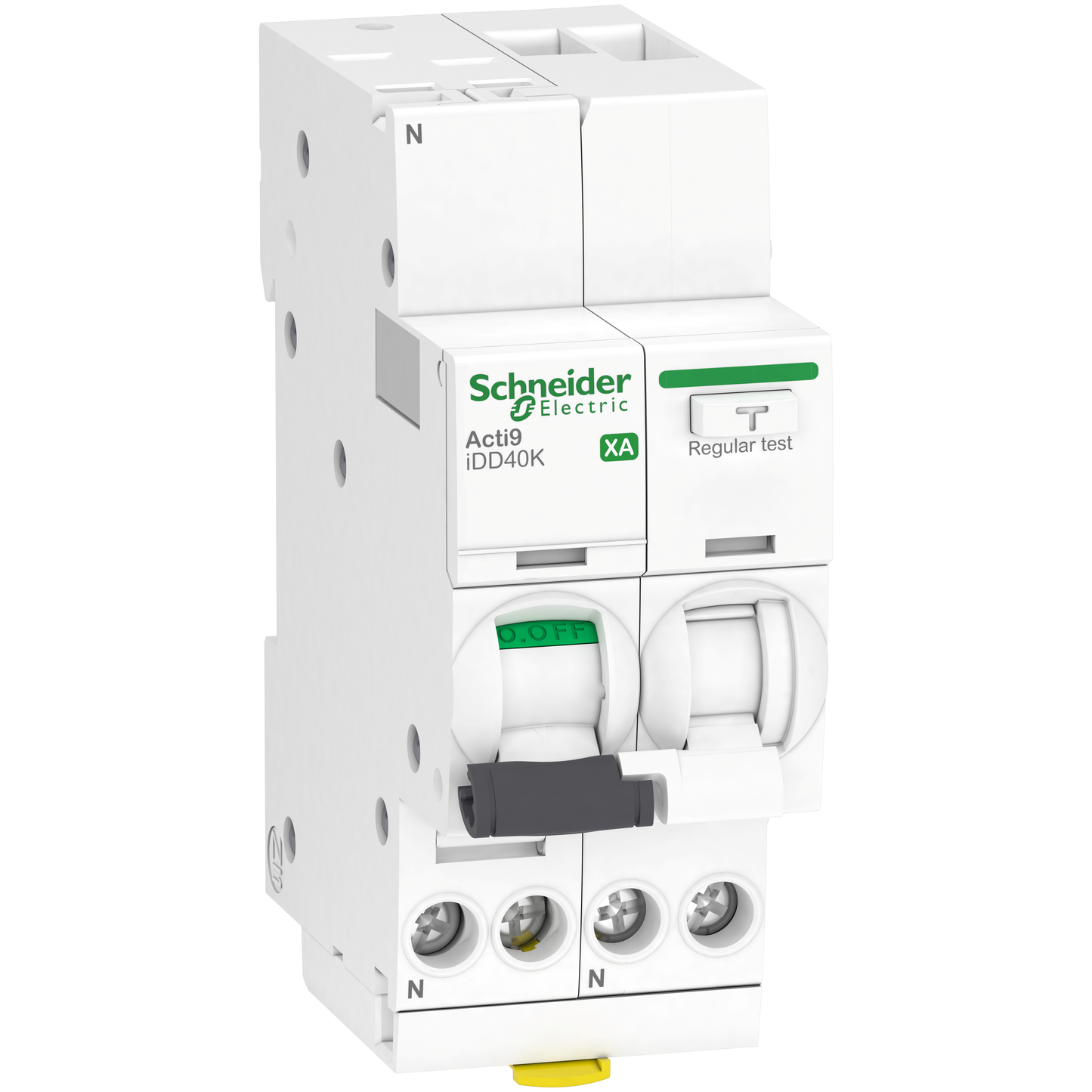 Schneider Electric-A9DS1610-Acti9 iDD40K XA - Disj dif auto/vis - 1P+N - 10A - Crb C - 4500A - 30mA Type AC