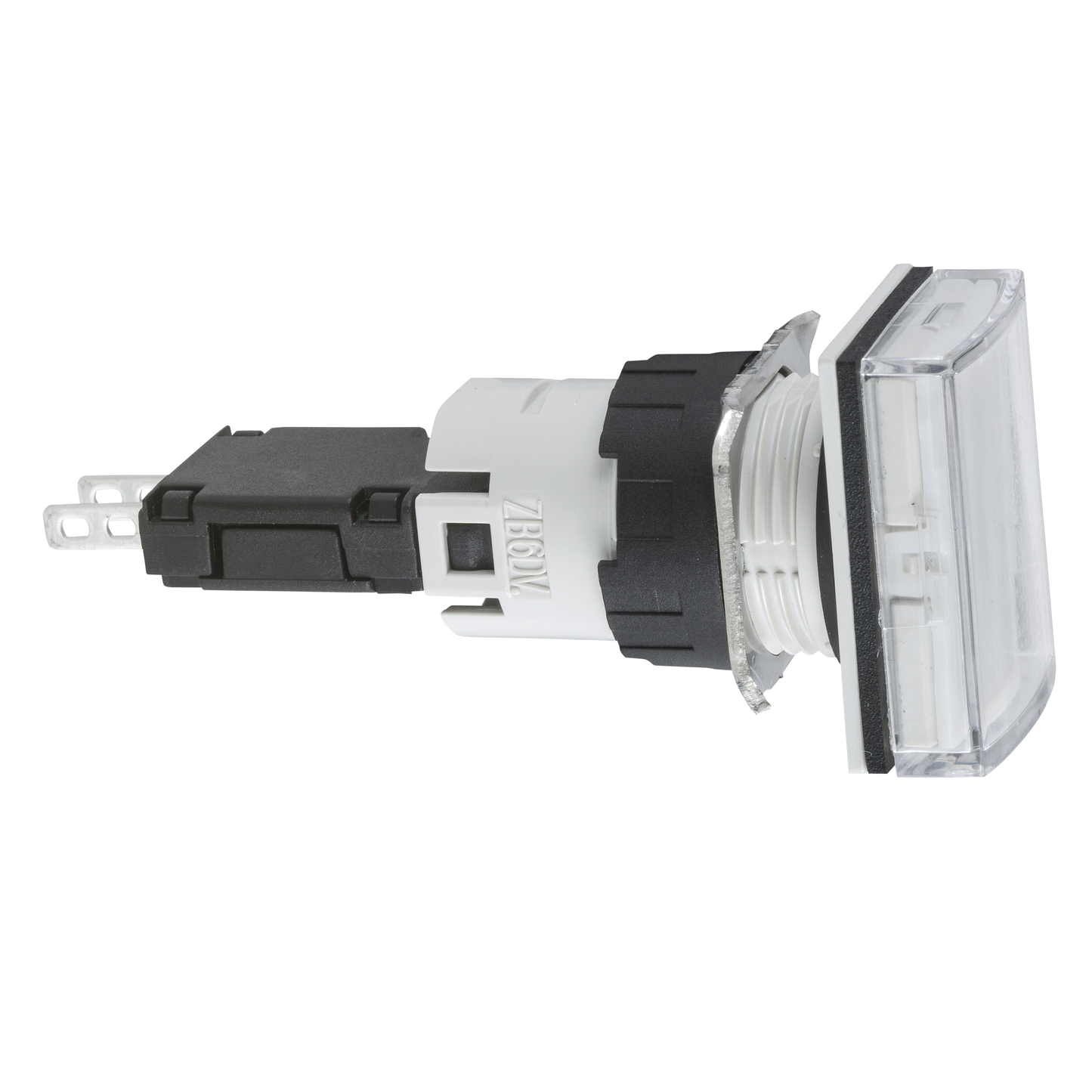 Schneider Electric-XB6DV1BB-Harmony XB6 - voyant rect. - Ø16mm - IP65 - DEL intégrée - 24V - cosses - blanc