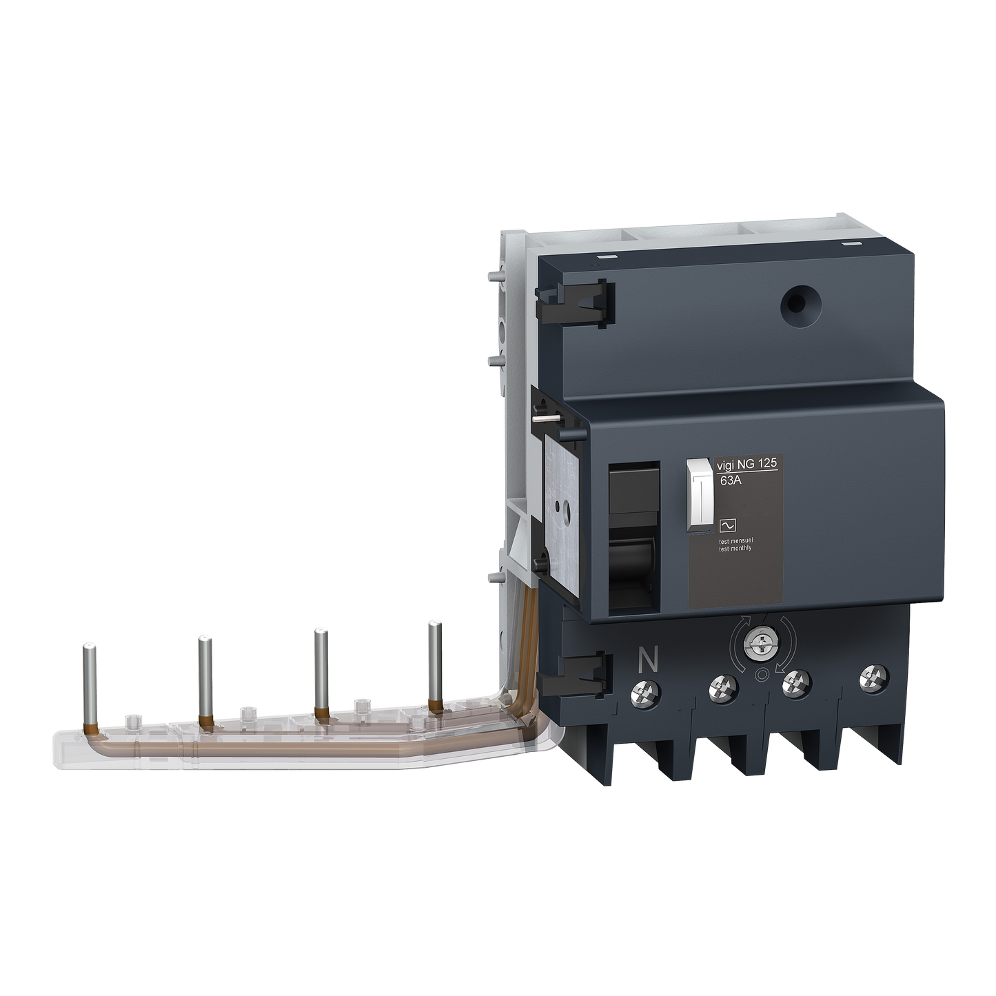 Schneider Electric-19017-Acti9 Vigi NG125 - Bloc diff. 400Vca (Ph/Ph) - 4P - 63A - 30mA - Type A