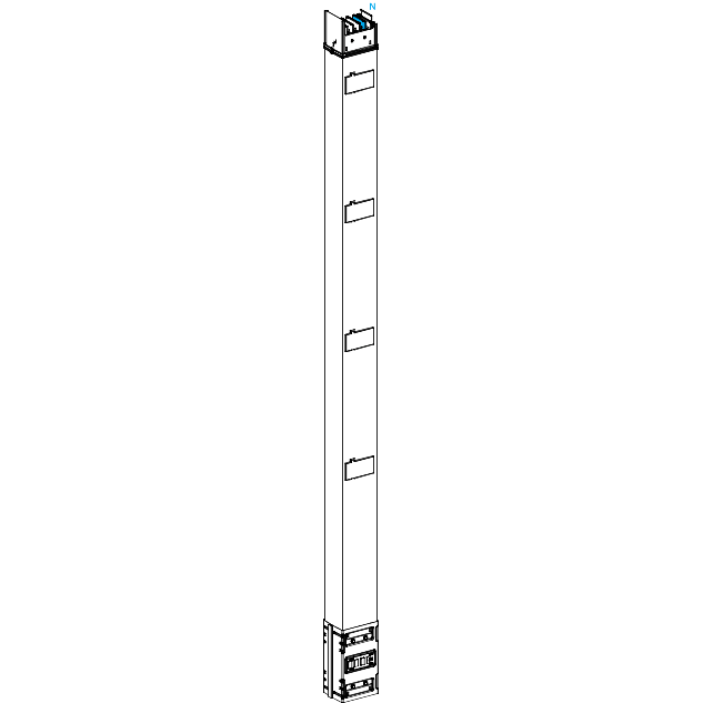 Schneider Electric-KSA800EV4254-Canalis KSA - colonne montante 800A - 2.5 m - 4 trappes de dérivation