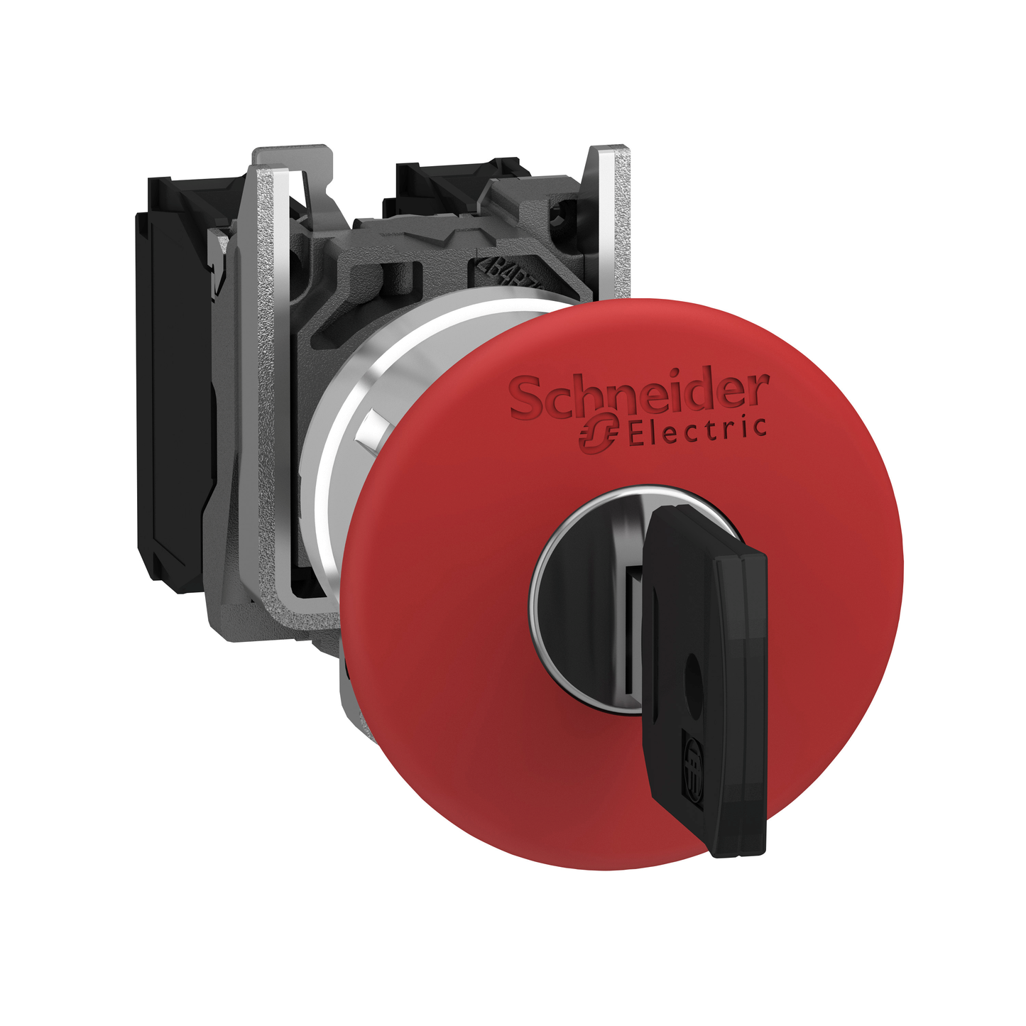 Schneider Electric-XB4BS9445-Harmony XB4 - bouton arrêt urgence - Ø40 - à clé 455 - rouge - 1O+1F - vis