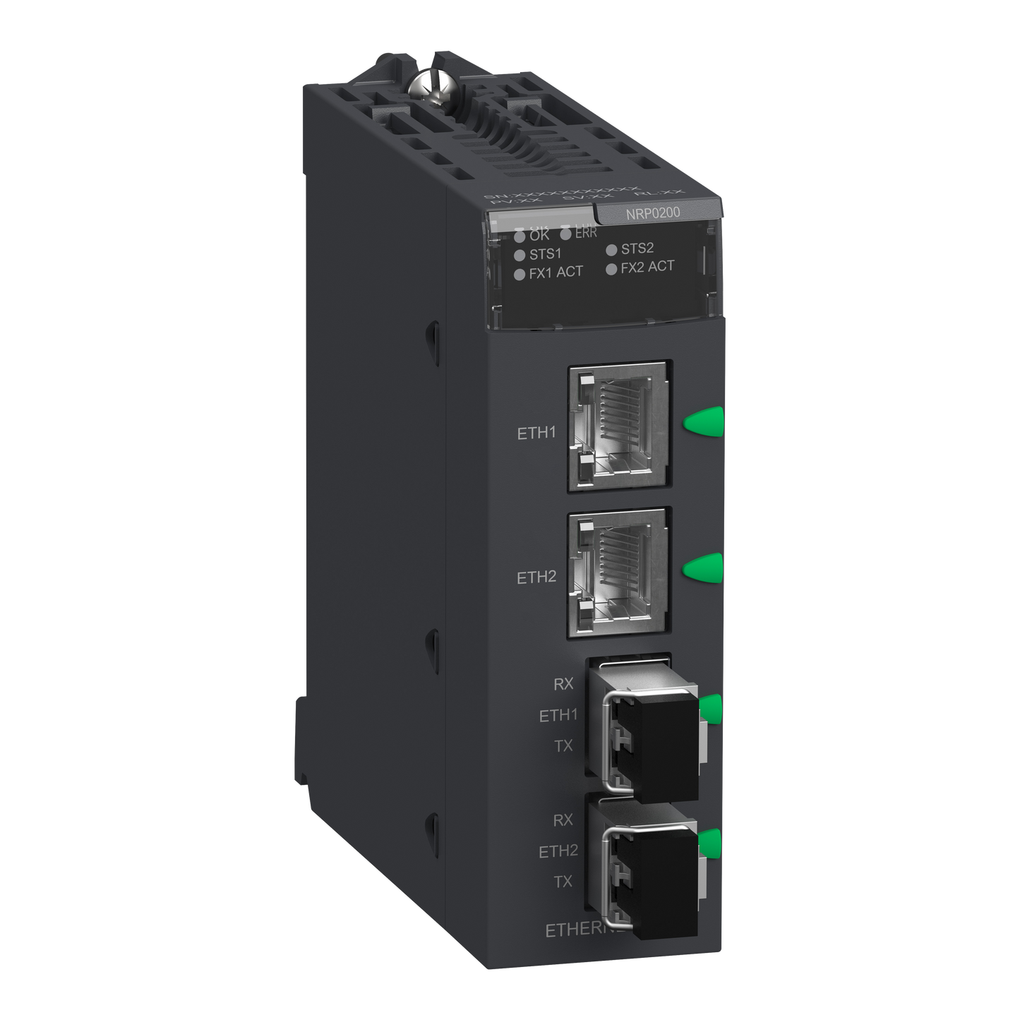 Schneider Electric-BMXNRP0200-X80 CONVERT FIBRE MM RJ45