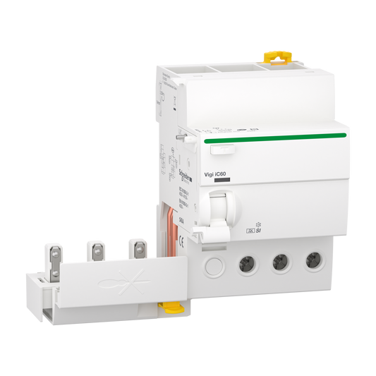 Schneider Electric-A9Q31340-Acti9 Vigi iC60 - Bloc diff. 230Vca (Ph/N) - 3P - 40A - 30mA - Type A-SI