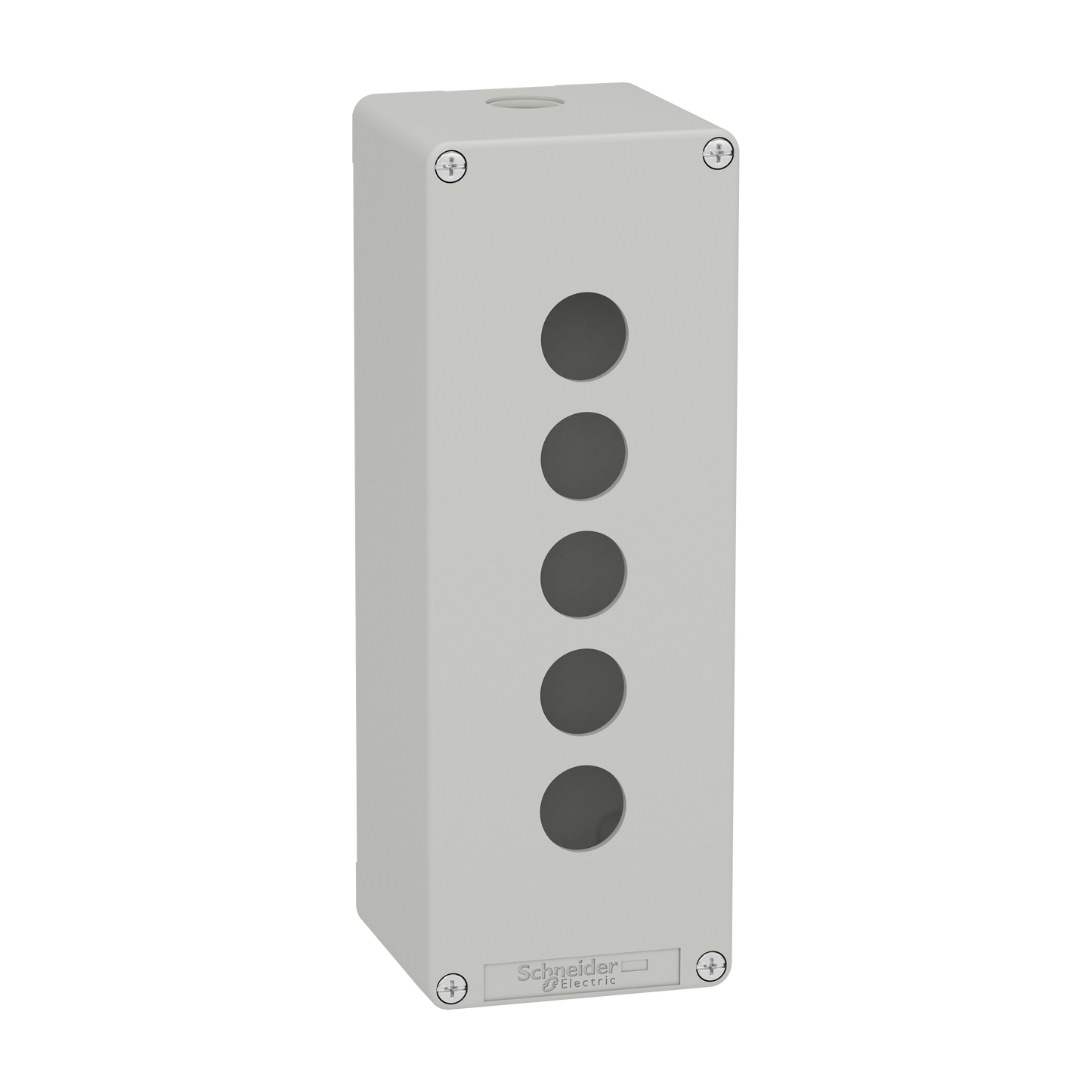 Schneider Electric-XAPD4505-Boite métal vide grise - M25 x1 - 5 trous 22 mm - 80x220x77 mm