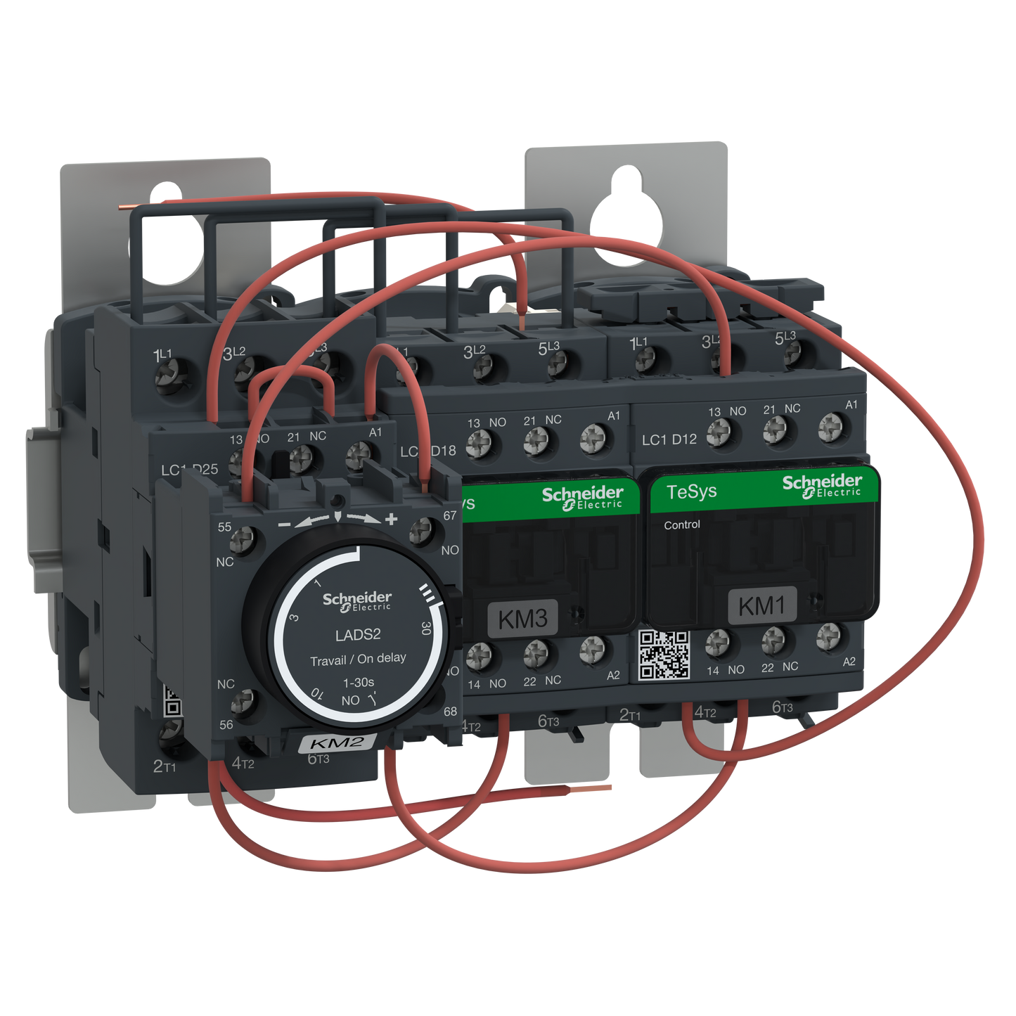 Schneider Electric-LC3D18AF7-TeSys LC3D - démarreur étoile triangle sur platine - bobine 110Vca