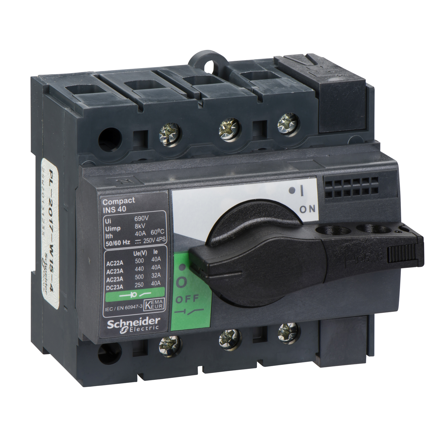 Schneider Electric-28900-ComPacT INS -  Interrupteur sectionneur -  3P - 40A - poignée noire