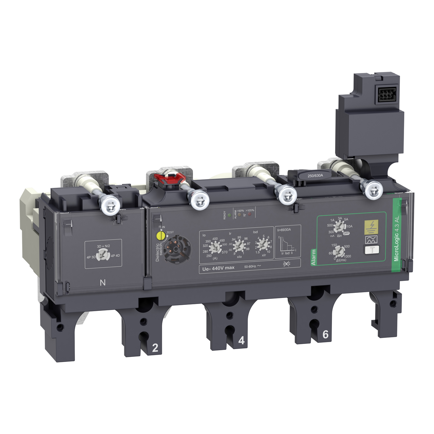 Schneider Electric-C4044A400-ComPacT NSX - déclencheur MicroLogic 4.3AL Vigi 400A - 4P4D pour NSX400