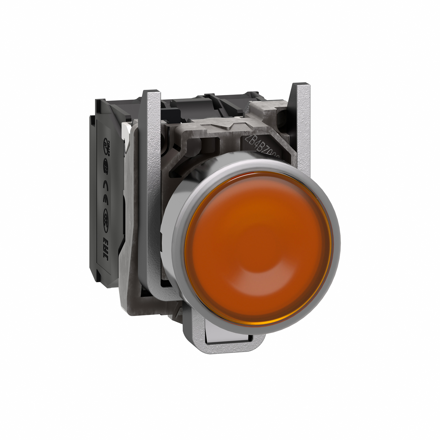 Schneider Electric-XB4BW35M5-Harmony XB4 - poussoir lumineux LED - 1F+1O - orange - Ø22 - 230VAC
