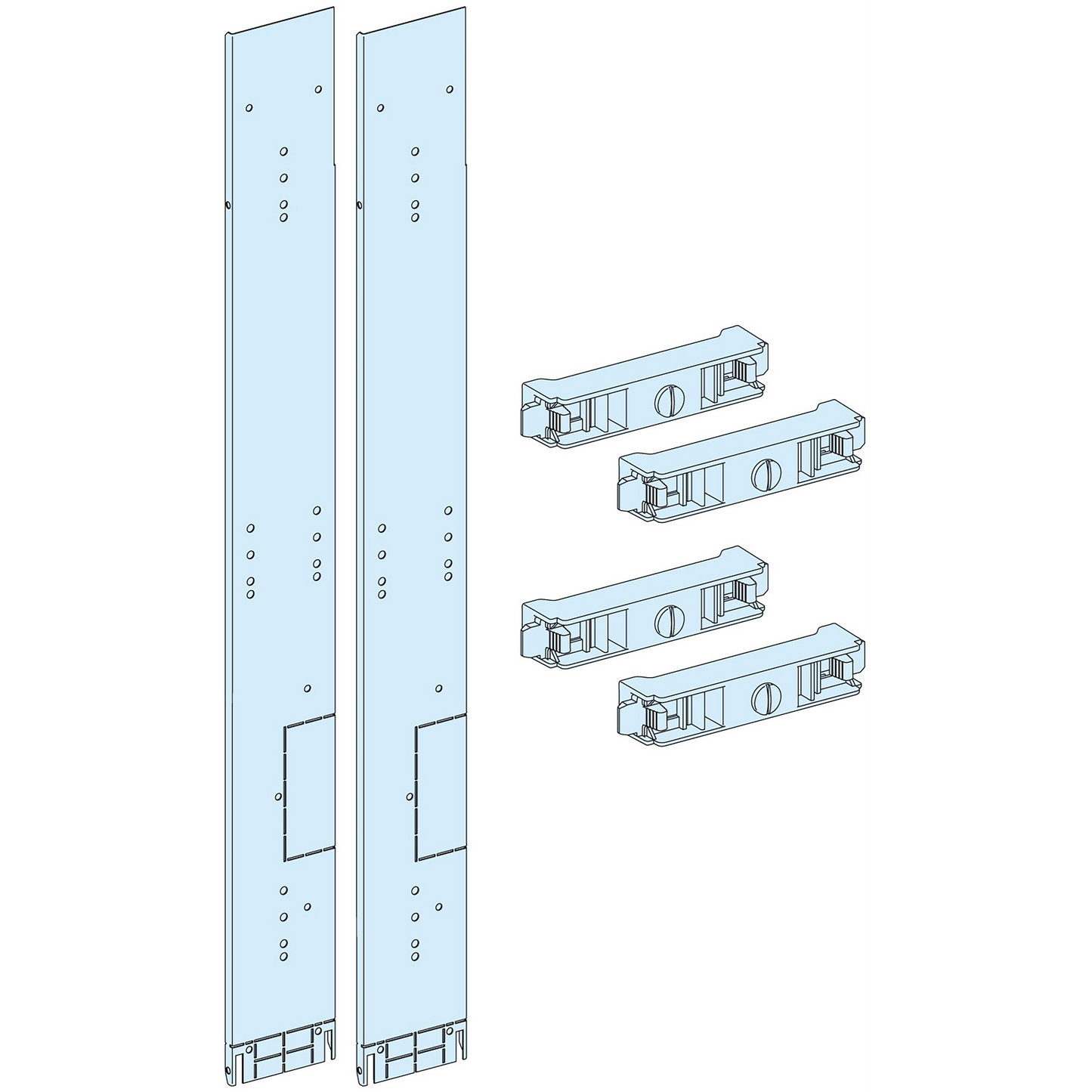 Schneider Electric-LVS04921-PrismaSeT P - Ecran face avant JdB vertical latéral - Forme 2 - L150